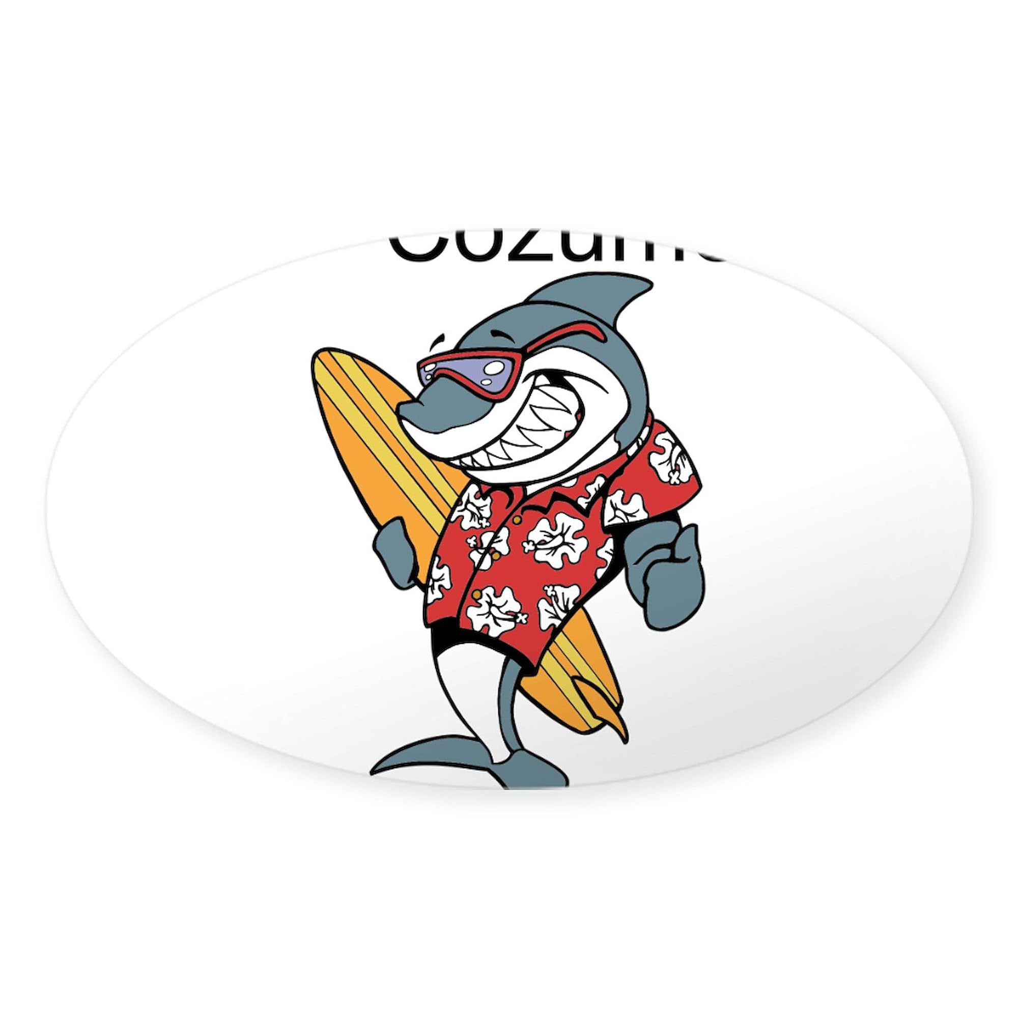 Cozumel Mexico Car Bumper Sticker - Durable Oval Decal for Travel Lovers