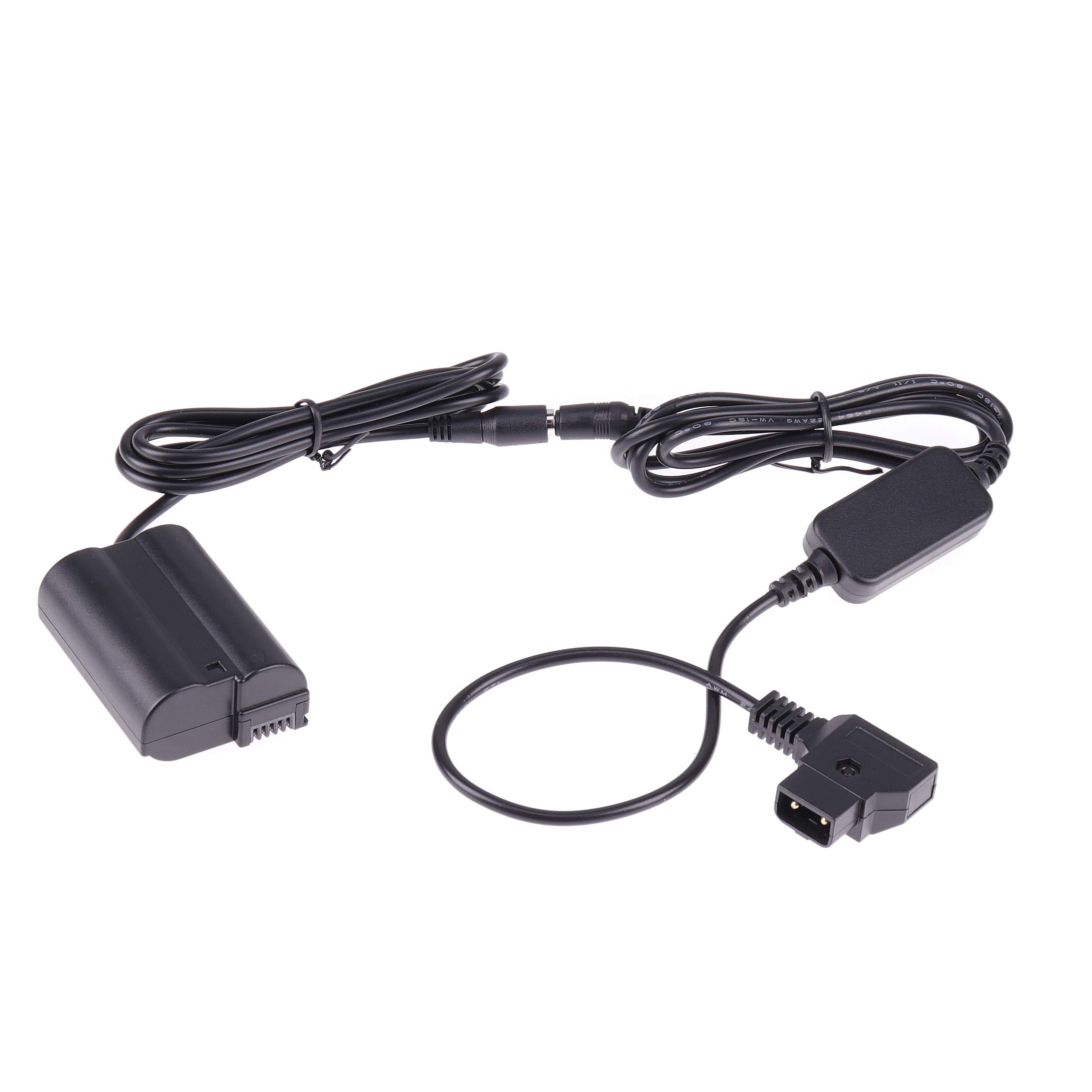 Fotga D-Tap to EN-EL15 Dummy Battery Power Adapter Cable for Nikon DSLR Cameras - Compatible with D500, D600, D610, D750, D780, D800, D810, D850, Z5, Z6, Z7 II, V1, D7000, D7100, D7200, D7500 - Works with V Mount & Anton Bauer Batteries - Perfect for Studio Photography & Continuous Shooting