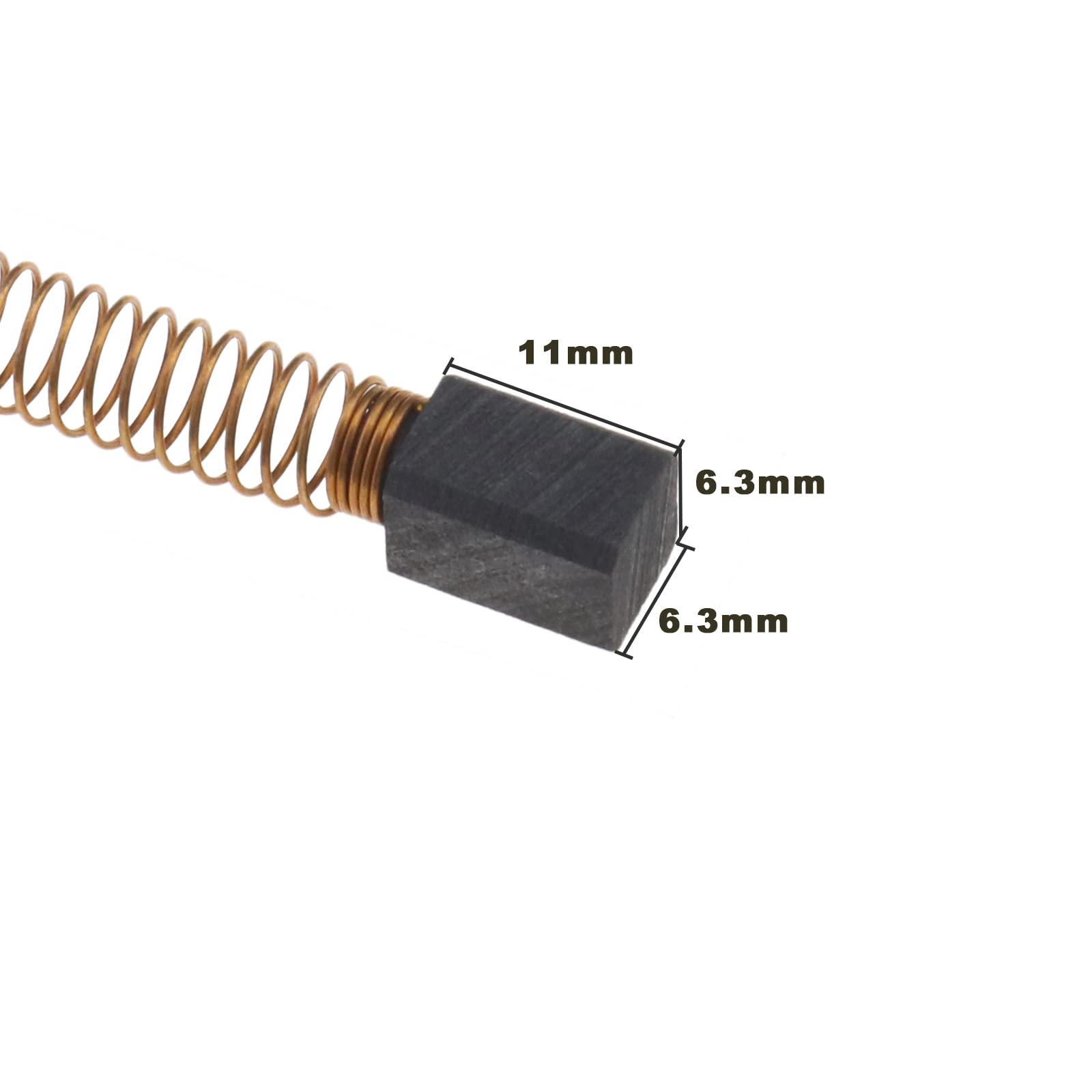 ECSiNG 4Pcs Carbon Brushes Replacement for BLACK & DECKER KR70 Power Tools - 6.3x6.3x11mm Motor Brushes - Compatible with Drills, Sanders & Grinders - DIY & Professional Use