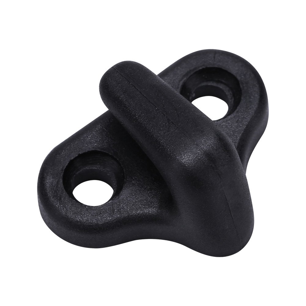 **VGEBY 4Pcs Kayak Lashing Hooks with Bungee Cord & 8 Flat-Head Screws - Heavy Duty Double Hole Hooks for Kayak, Canoe, Paddle Board Accessories - Perfect for Securing Gear on Water Adventures**