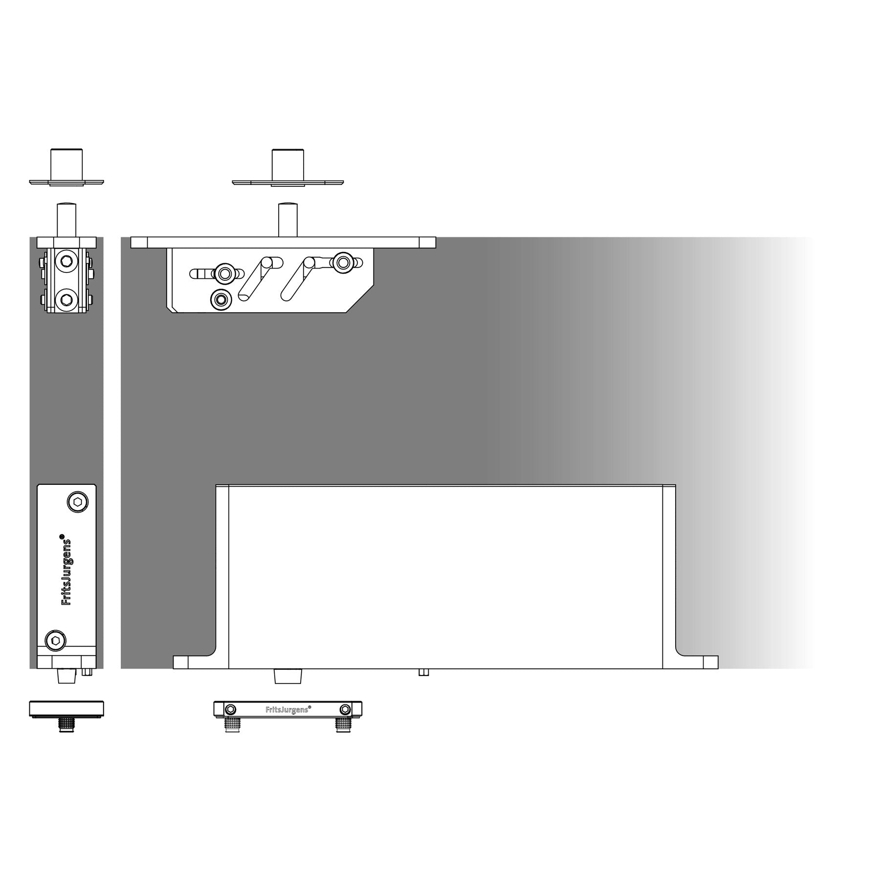 FritsJurgens® System M+ Pivot and Closer (M32+) - Premium Door Hinge for Smooth and Silent Door Movement - Perfect for Modern Homes, Offices, and Commercial Spaces