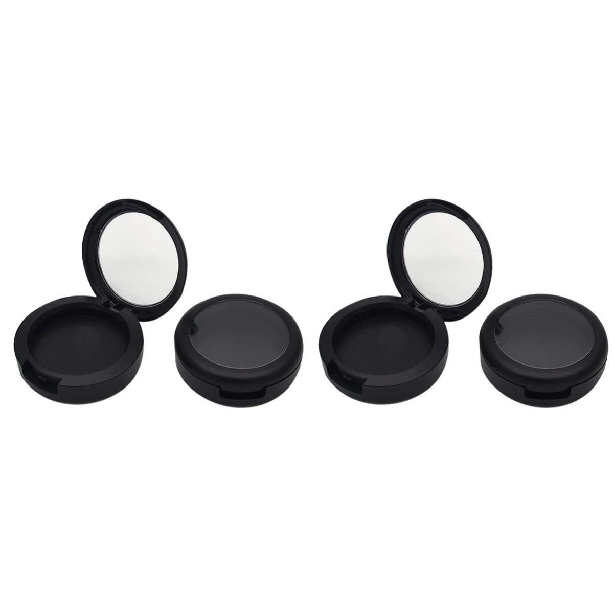 Beaupretty 2-Pack Round Refillable Travel-Size Plastic Cosmetic Containers - Leakproof & Odorless for Blush, Creams & Liquids | Perfect for Makeup Travel Kit & Daily Beauty Storage