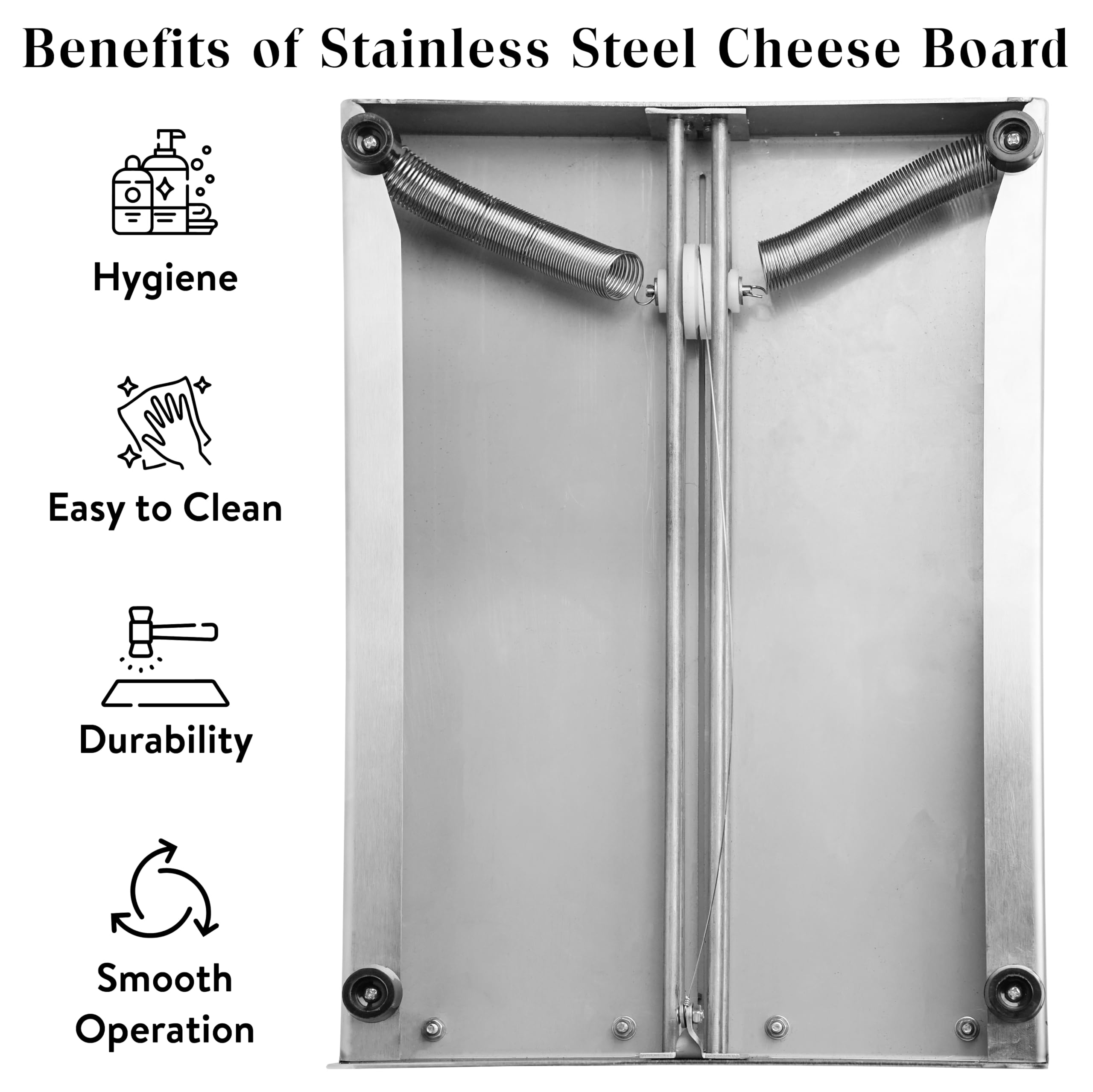 Premium Stainless Steel Cheese Cutting Board Set - 24