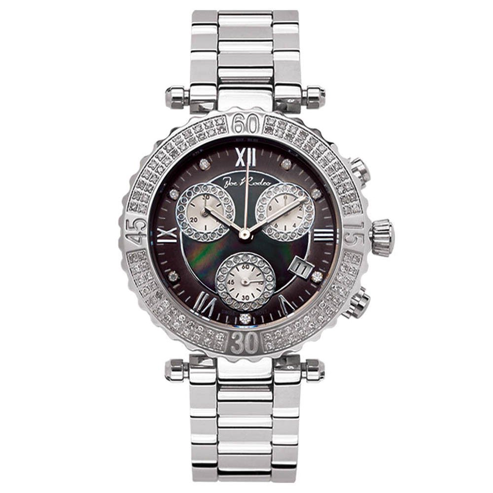 Luxury Joe Rodeo Diamond Watch for Women - 0.9ctw Genuine Diamonds, 36mm Stainless Steel Case, Elegant Marina Design | Perfect for Business Meetings, Parties & Special Occasions
