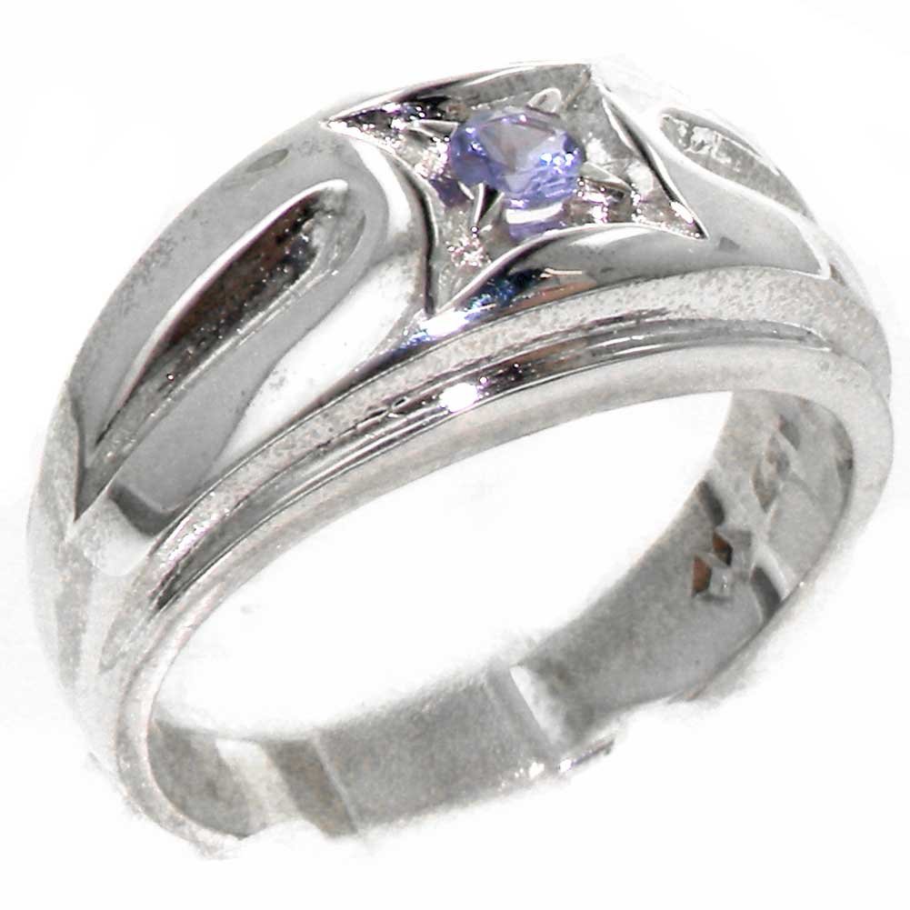 925 Sterling Silver Natural Tanzanite Men's Wedding Band Ring - Sizes 4-12, Durable & Hypoallergenic for Daily Wear, Anniversary Gift, Engagement Ring, or Special Occasion Jewelry