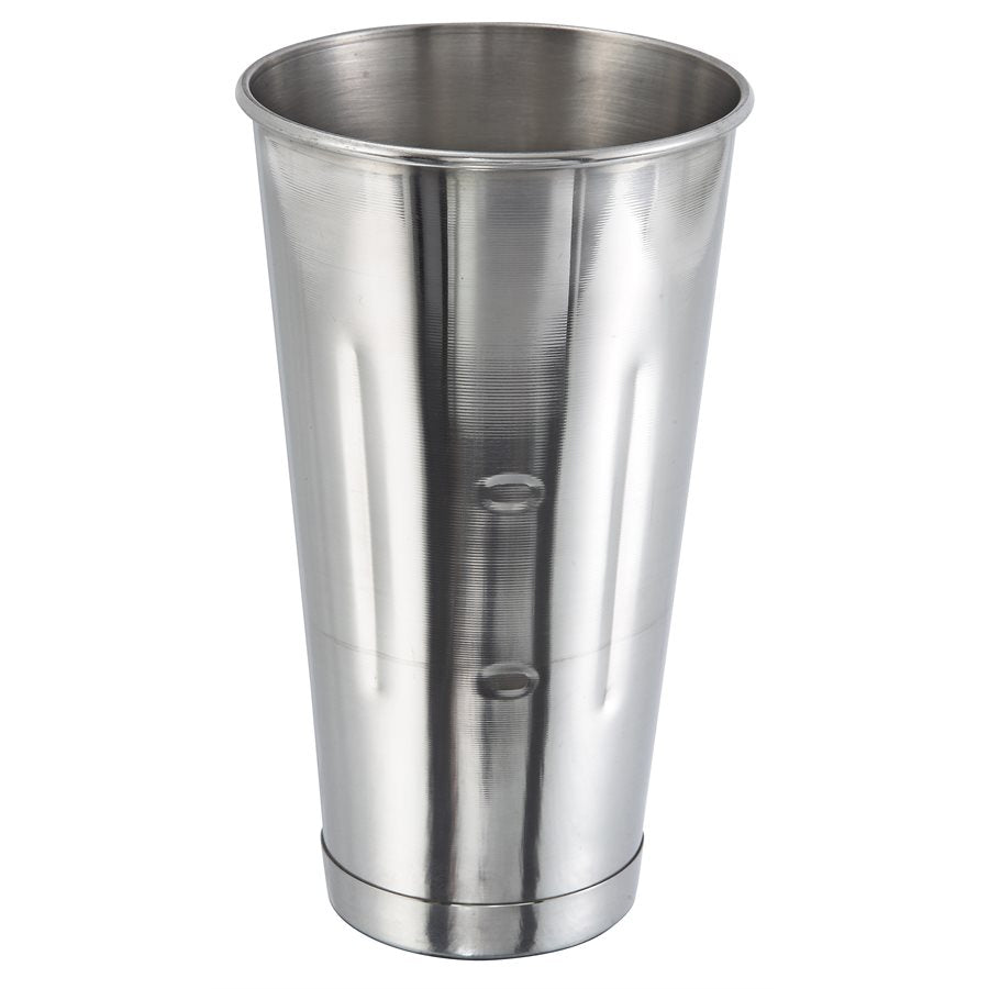 Winco 30 Oz Stainless Steel Malt Cup - Commercial Grade Shake Mixing Cup for Milkshakes, Smoothies & Protein Drinks - Perfect for Restaurants, Bars & Home Use