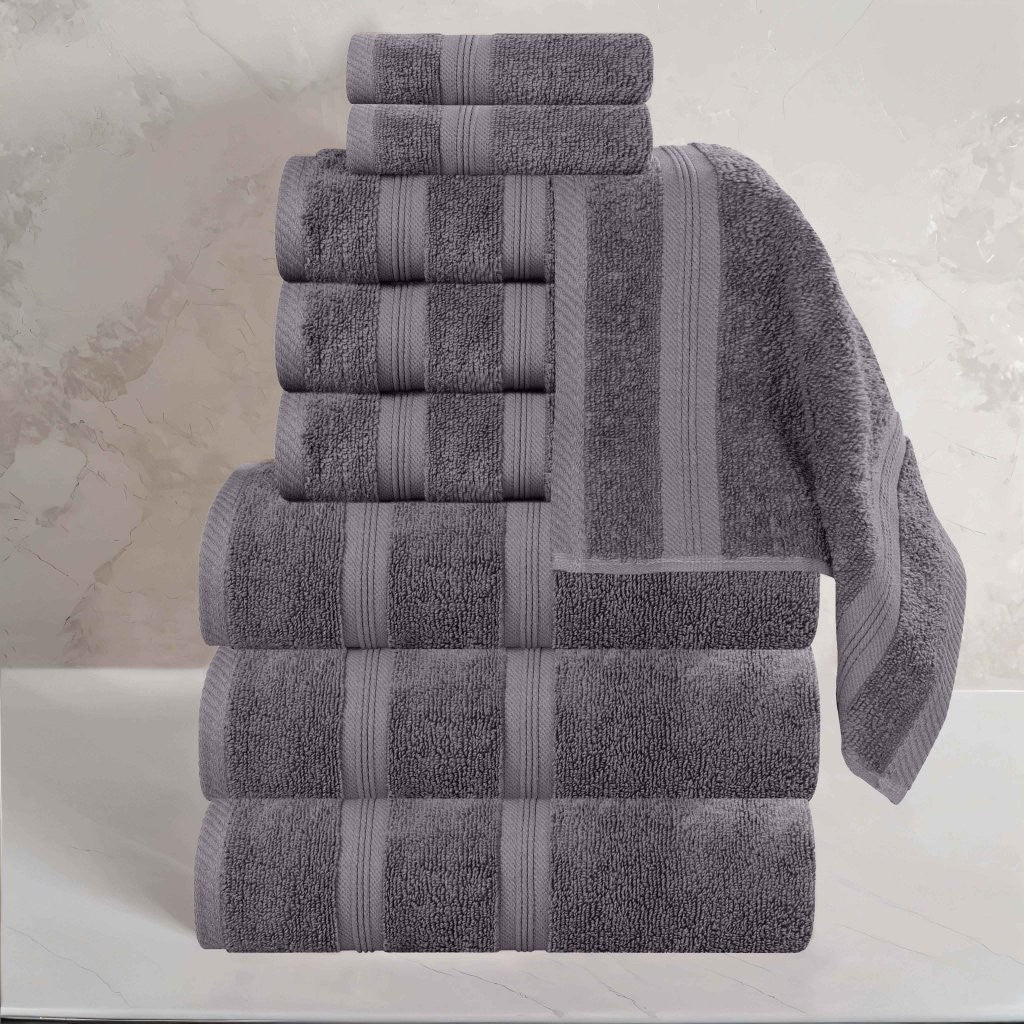 Premium Smart Dry Zero Twist Cotton 9-Piece Towel Set - Ultra Soft & Absorbent Bath Towels, Hand Towels & Washcloths for Spa, Bathroom & Luxury Home Use