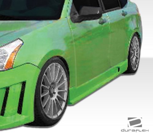 Duraflex Piranha Style Fiberglass Side Skirt Rocker Panels - Unpainted Car Body Kit for Enhanced Style & Protection | Perfect for Tuner Cars, Sports Vehicles & Custom Builds