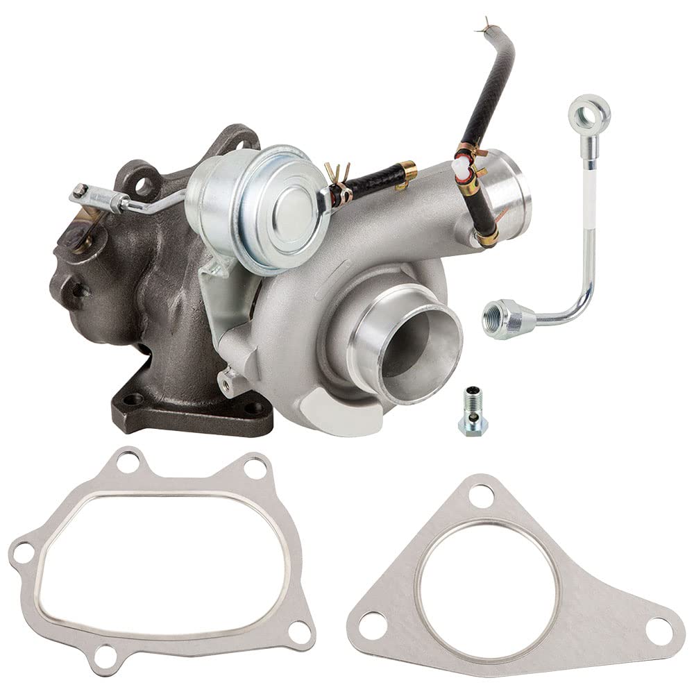 High-Performance Turbocharger with Gaskets & Oil Feed Line for Subaru Baja & Forester XT - Replaces Mitsubishi TD04 (Part# 40-80180IL) - Perfect for Engine Upgrades & Performance Tuning
