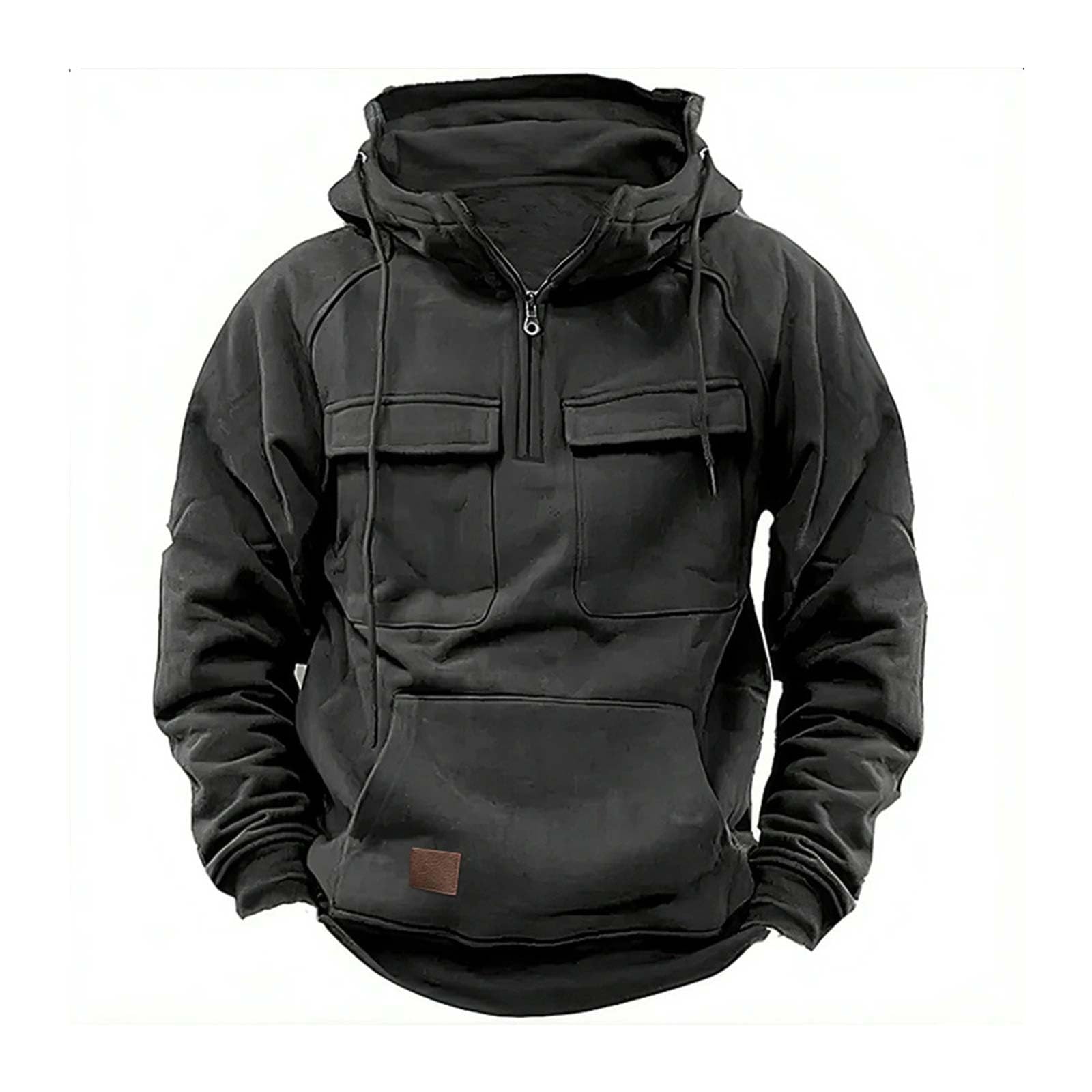 Men's Tactical Hoodie Sweatshirt - Winter Long Sleeve Pullover for Workout, Gym, Outdoor Sports & Cargo Fashion | Perfect for Hiking, Camping & Urban Streetwear