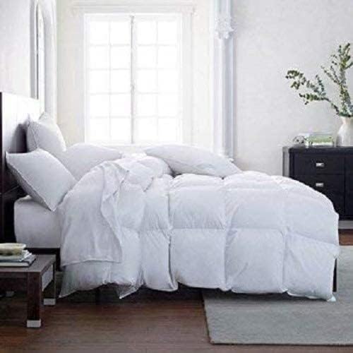 Premium Down Alternative Comforter Queen Size - Ultra Soft Fluffy Duvet Insert for All Seasons | Hypoallergenic Luxury Hotel Plush Comforter - 86x86 Inches White | Perfect for Bedroom, Guest Room & Airbnb | Eco-Friendly Compressed Packaging