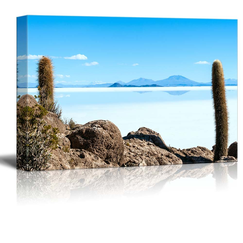 Stunning Salt Lake Bolivia Scenery Canvas Print - 12x18 Inch Modern Wall Art, Home Decor & Gallery Wrapped Ready-to-Hang Giclee Painting | Perfect for Living Room, Bedroom & Office Decor