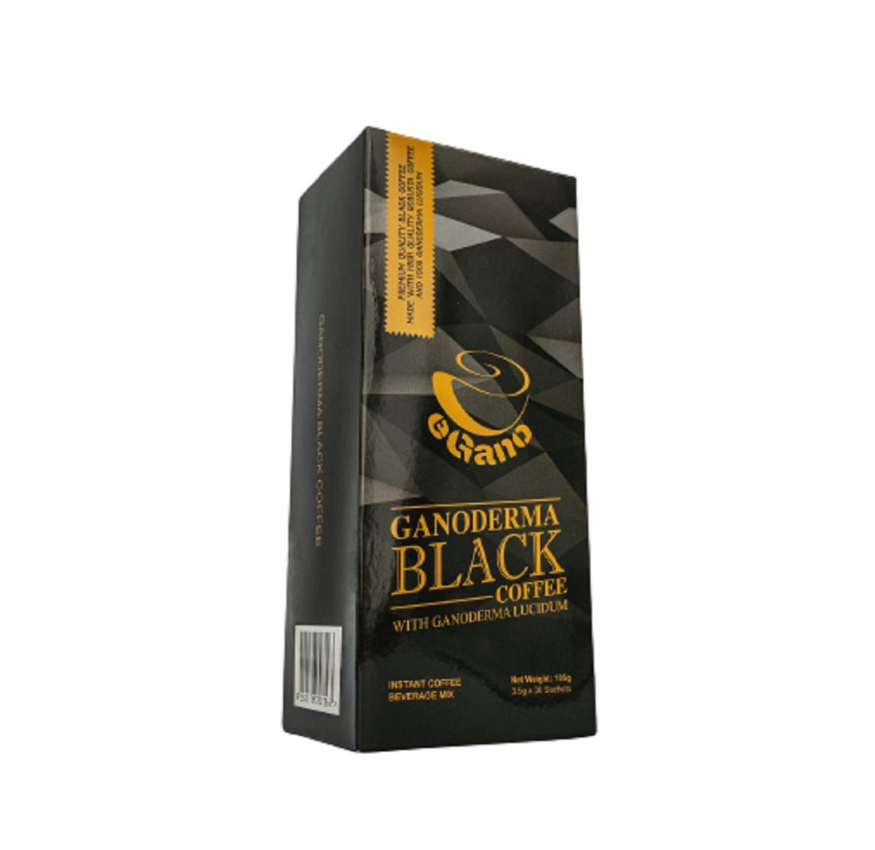 Premium Ganoderma Black Coffee & Cafe Latte Instant Coffee with Ganoderma Lucidum - 8 Count (32 Sachets) - Dark Roast - Vegan & Gluten Free - Perfect for Home, Office, or Travel - Boosts Energy & Immunity Naturally