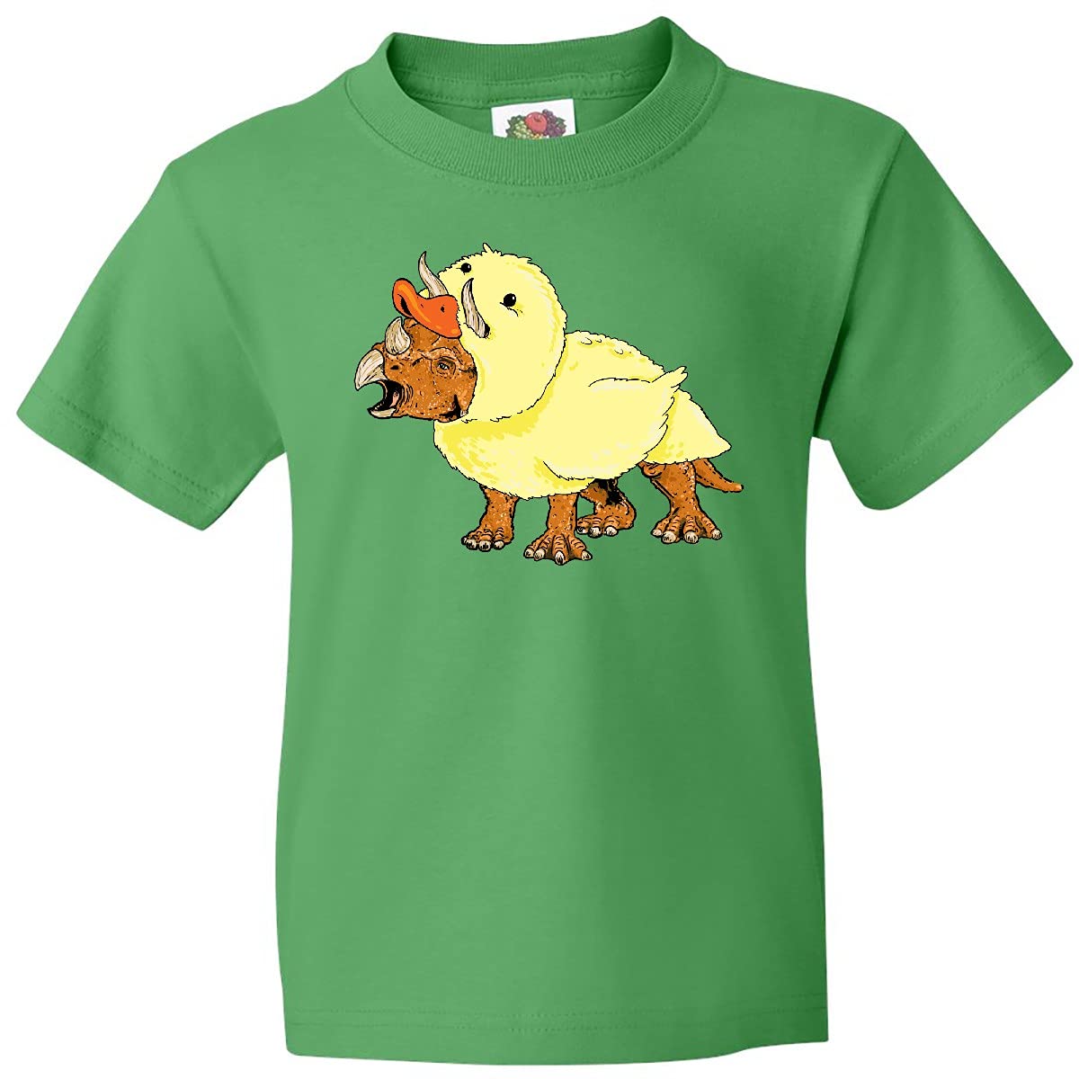 Inktastic Easter Duck Triceratops Dinosaur Youth T-Shirt - Cute Dino Graphic Tee for Kids Boys Girls - Perfect for Easter Gifts, Birthday Parties & School Wear