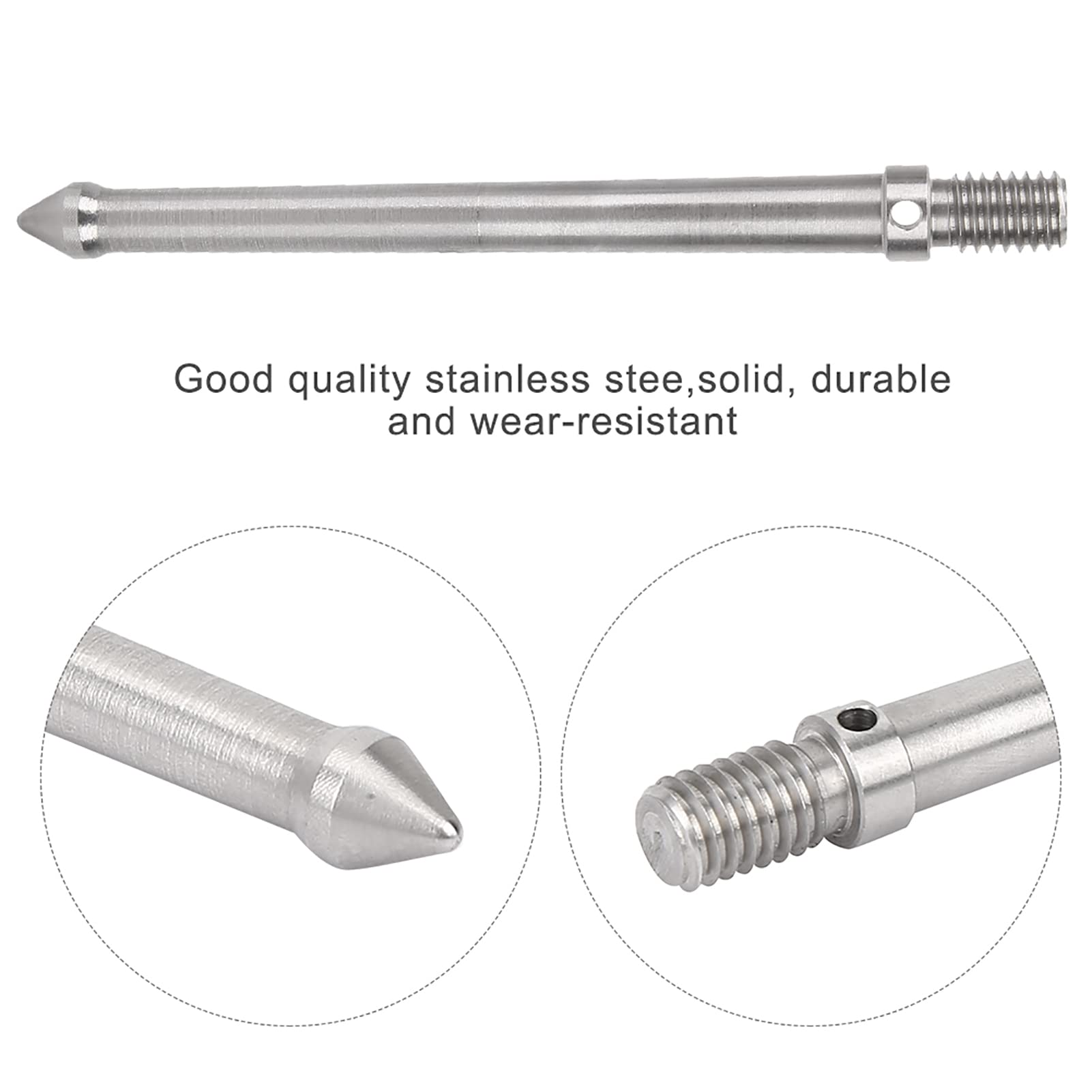 Stainless Steel Spike Mount Adapter for Tripod & Monopod - 3/8 Inch Screw Thread Camera Accessories (12cm) - Perfect for Outdoor Photography, Hiking & Wildlife Shooting