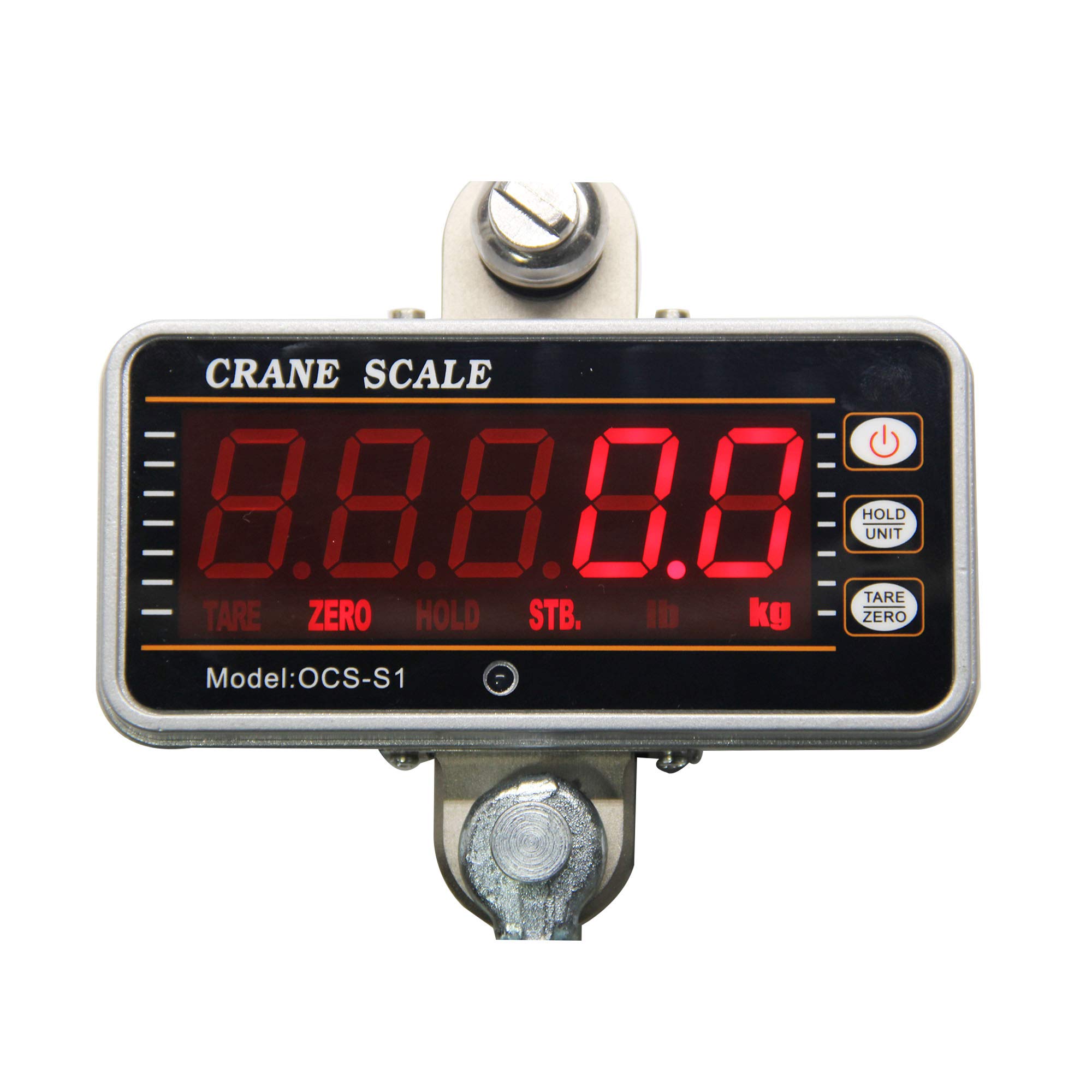 Huanyu 1 Ton Aluminum Digital Crane Scale - High Precision 1000kg/2000lbs Heavy Duty Hanging Scale with Smart LED Display - Perfect for Construction, Warehousing & Industrial Weighing Applications