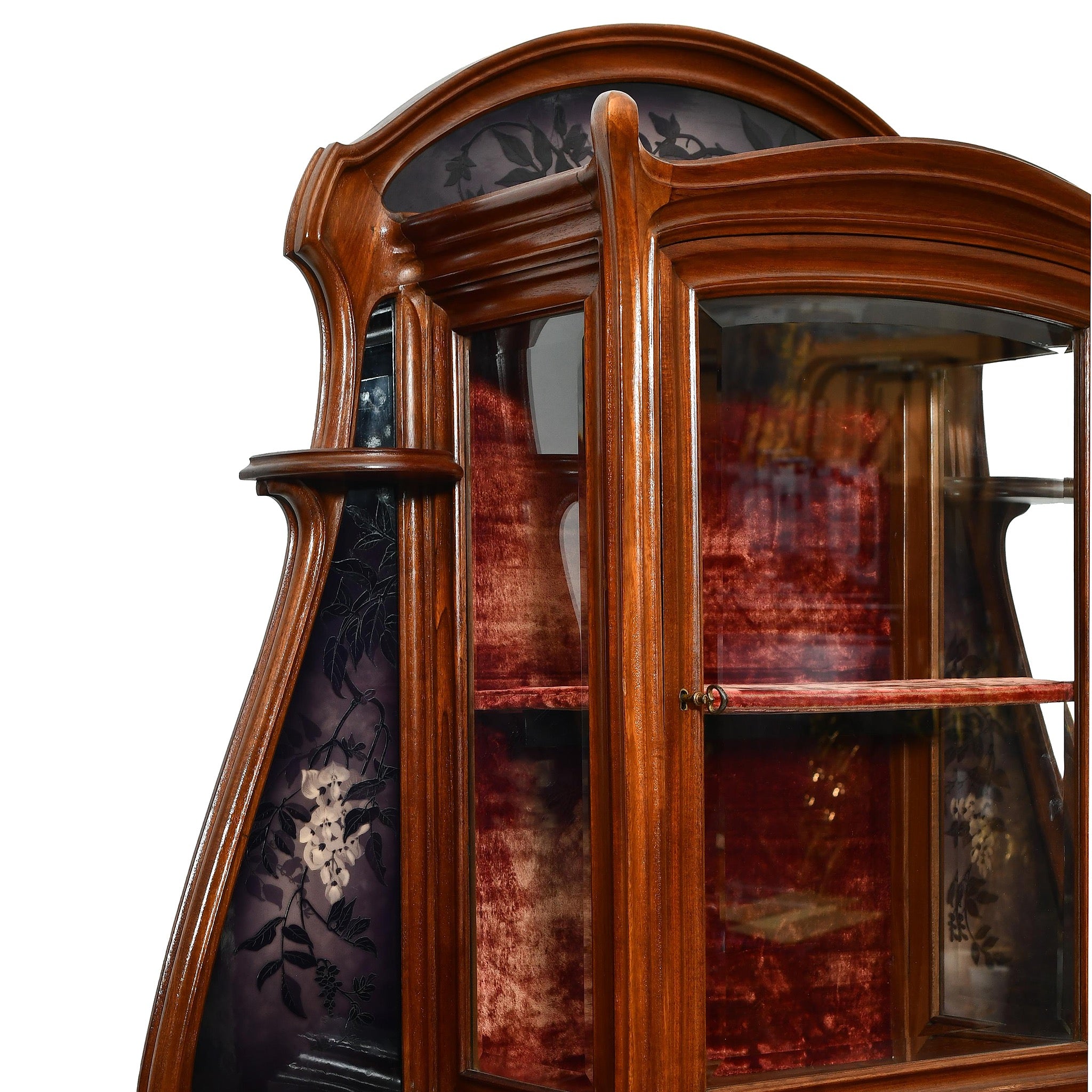Jacques Grüber Vitrine - Exquisite Art Nouveau Display Cabinet for Home & Office Decor | Perfect for Showcasing Collectibles, Antiques & Fine China