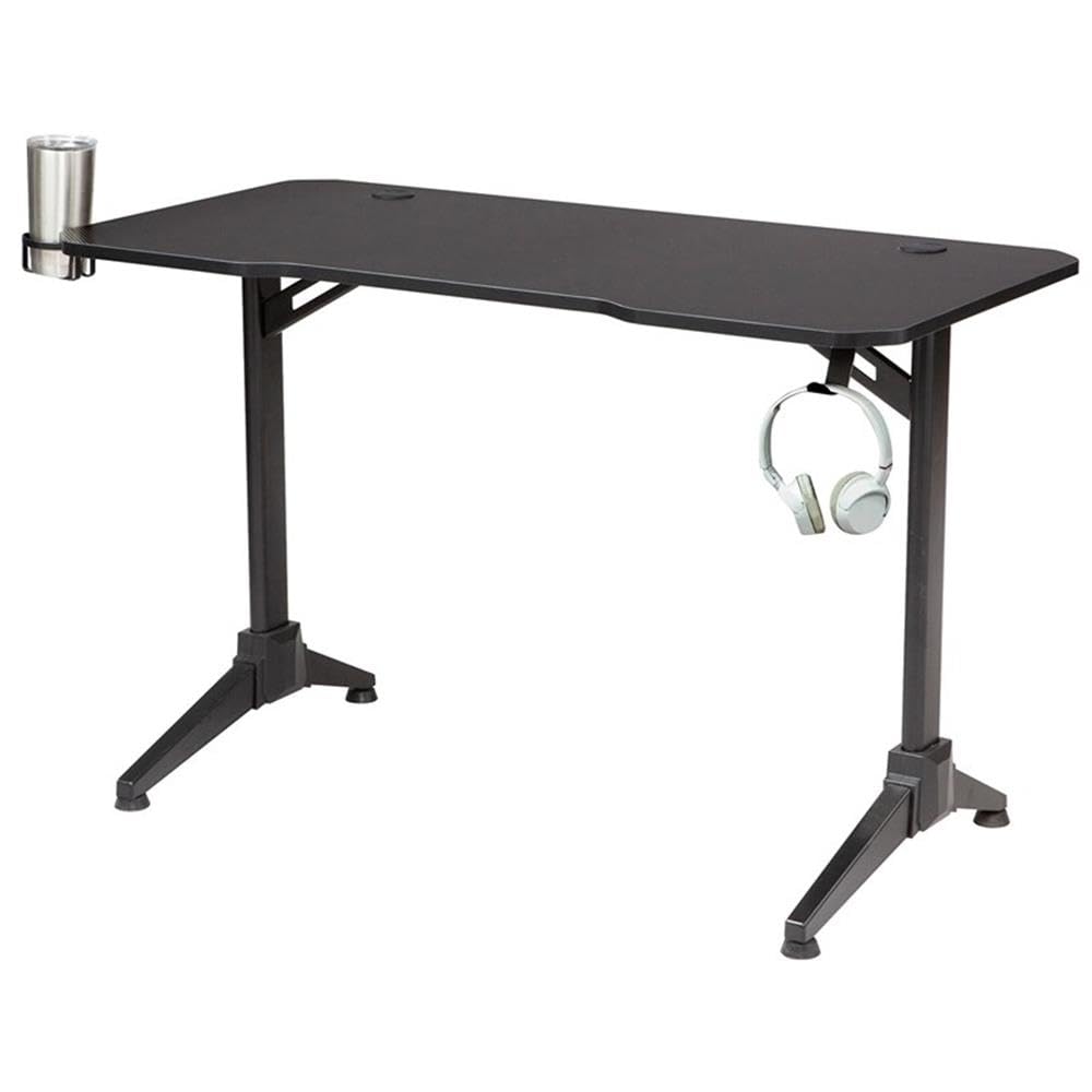 UrbanPro Black Gaming Desk with LED Lighting - Ergonomic Computer Desk for Home Office & Gaming Setup