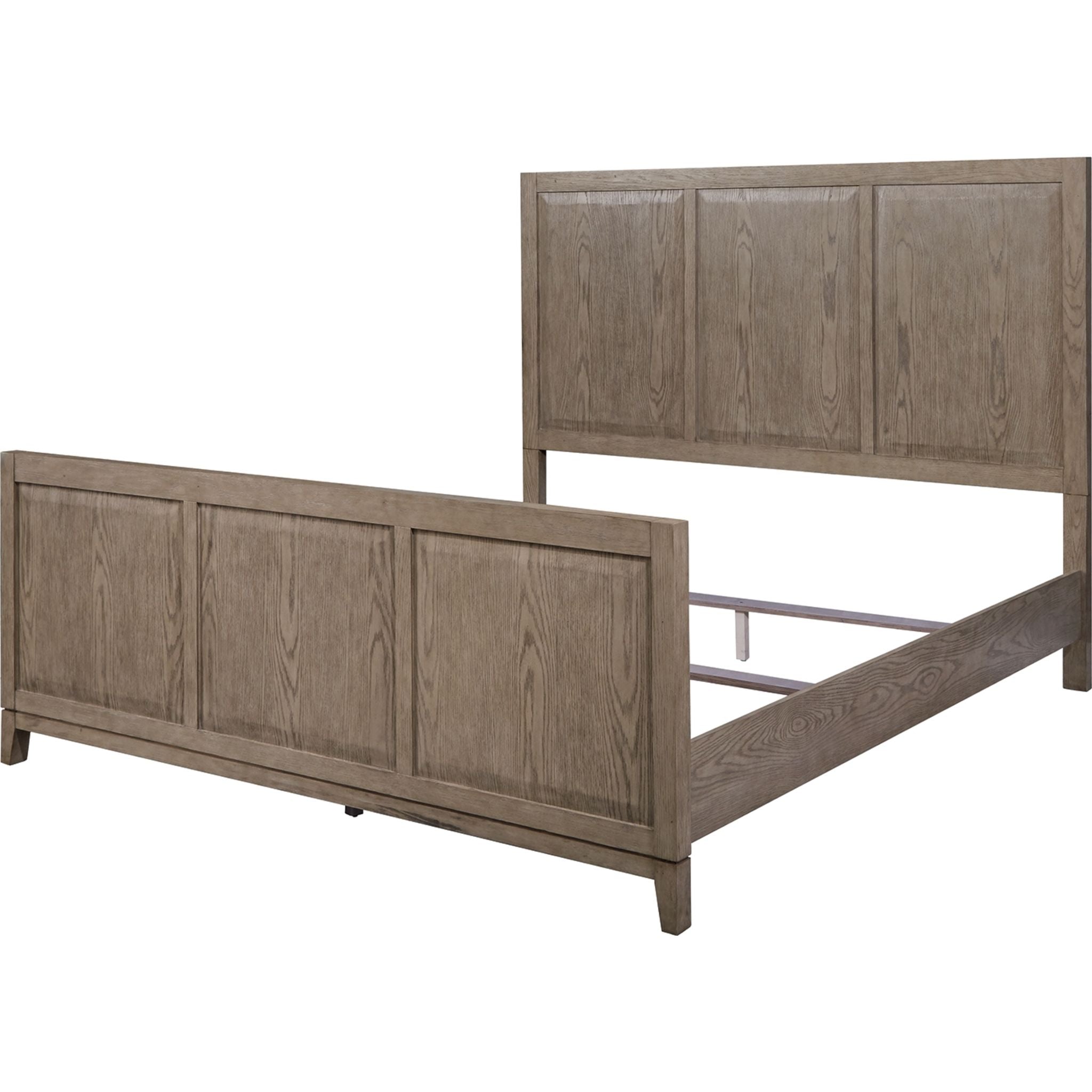 Chrestner Panel Bed - Queen Size Wooden Bed Frame with Upholstered Headboard - Modern Bedroom Furniture for Home Decor & Relaxation | Perfect for Master Bedroom, Guest Room, or Apartment