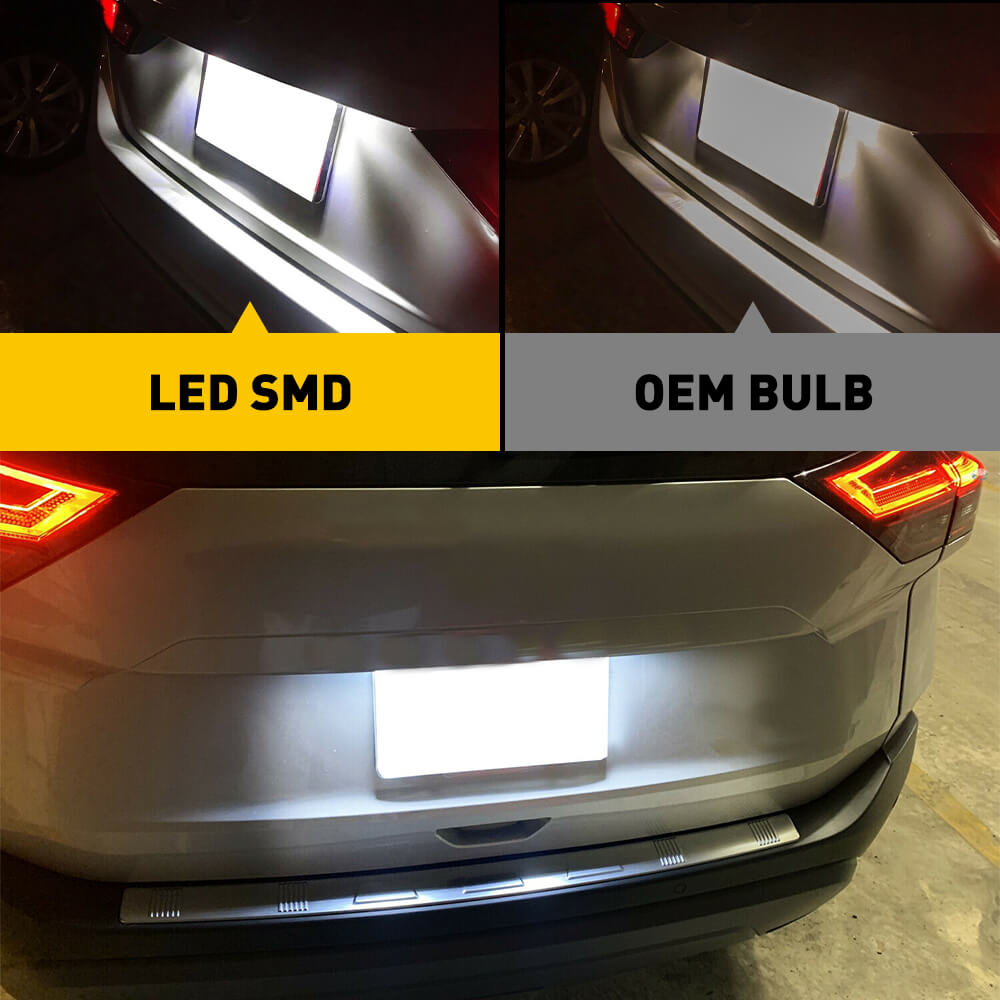 Bright White LED License Plate Lights - Compatible with 2019-2021 Nissan Altima, Versa, 2020-2021 Sentra, 2021+ Rogue - Super Bright Tag Light Assembly for Enhanced Night Visibility & Stylish Look (Perfect for Night Driving, Car Shows & Vehicle Customization)