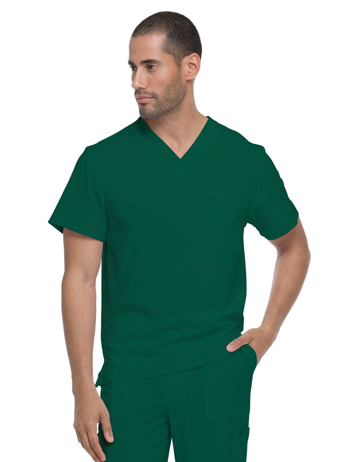 Dickies EDS Essentials Men's Scrubs Top - Tuckable V-Neck Work Shirt DK635 | Comfortable Medical Uniform for Nurses, Doctors & Healthcare Professionals