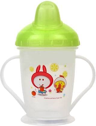 ChildChic 350ml Stainless Steel Kids Water Bottle - Leak Proof Insulated Sippy Cup with Soft Silicone Straw | BPA Free, Non-Toxic Baby Bottle for Hot & Cold Drinks | Perfect for School, Travel & Outdoor Activities (Green)