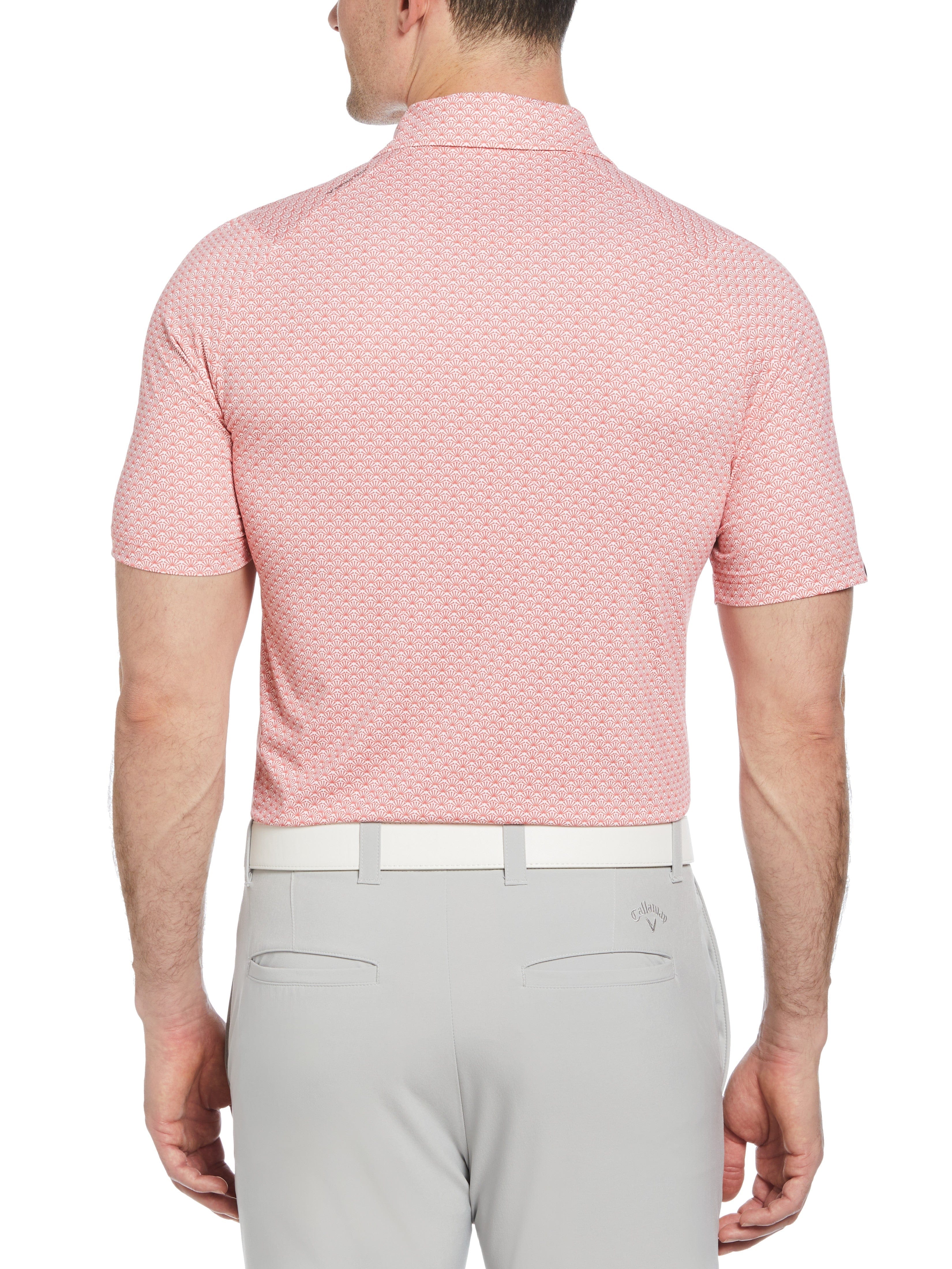 Men's Stylish Trademark Print Golf Polo Shirt - Breathable & Comfortable for Golf, Casual Wear & Outdoor Activities