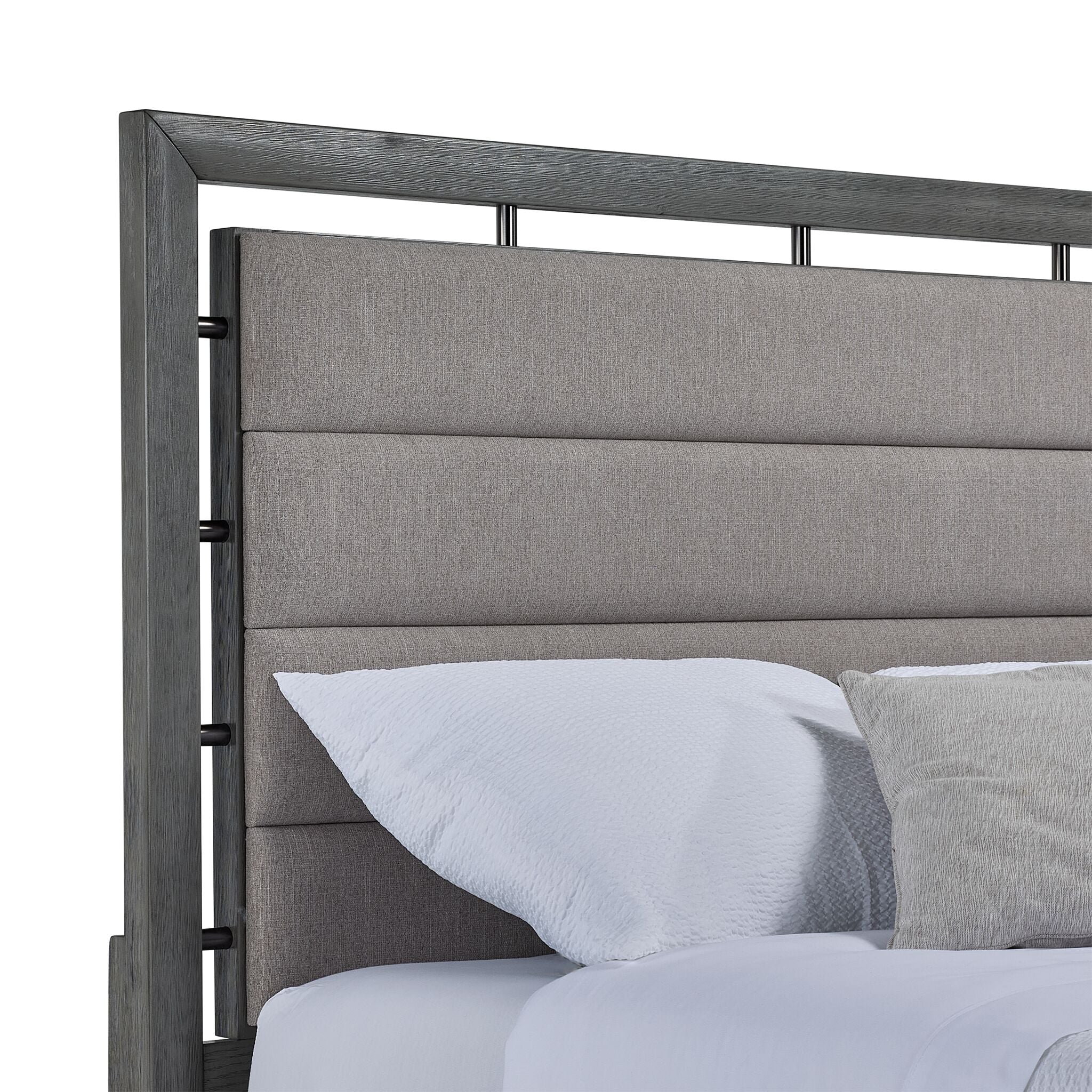 Chelsea 3-Piece King Size Storage Bed Frame with Underbed Drawers, Grey - Perfect for Master Bedroom Organization & Small Space Saving