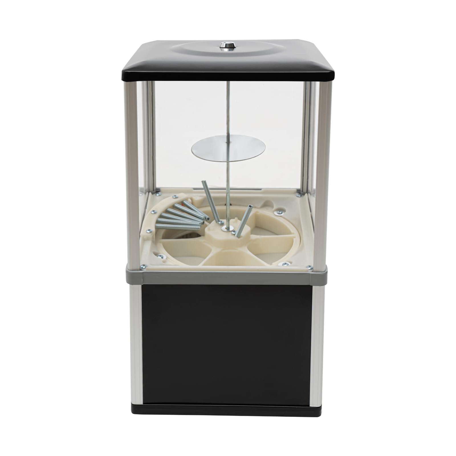 Gdrasuya10 Large Capacity Gumball Vending Machine - Candy & Toy Dispenser with 4x25¢ Coin Mechanism, Holds 11lbs (Black) | Perfect for Arcades, Retail Stores, and Party Favors