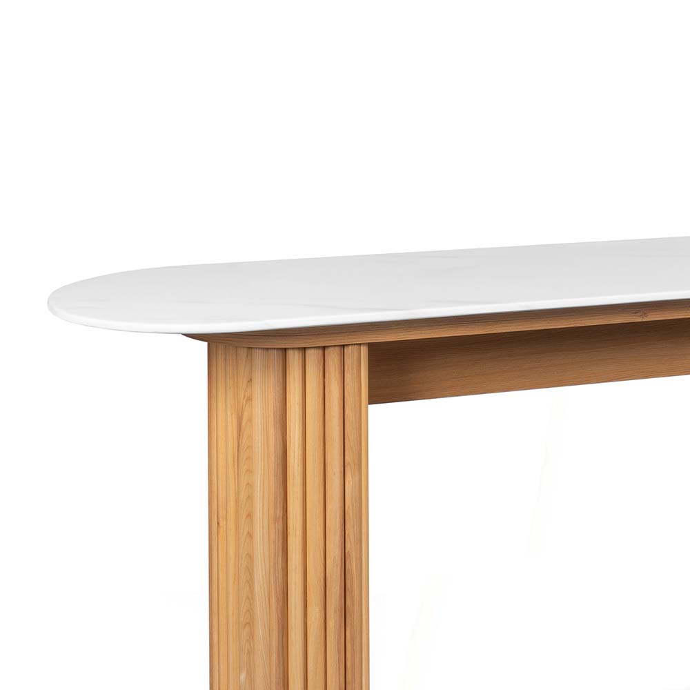 FLEUR 140cm Oak Console Table - Elegant Entryway Furniture for Hallway, Living Room & Home Decor