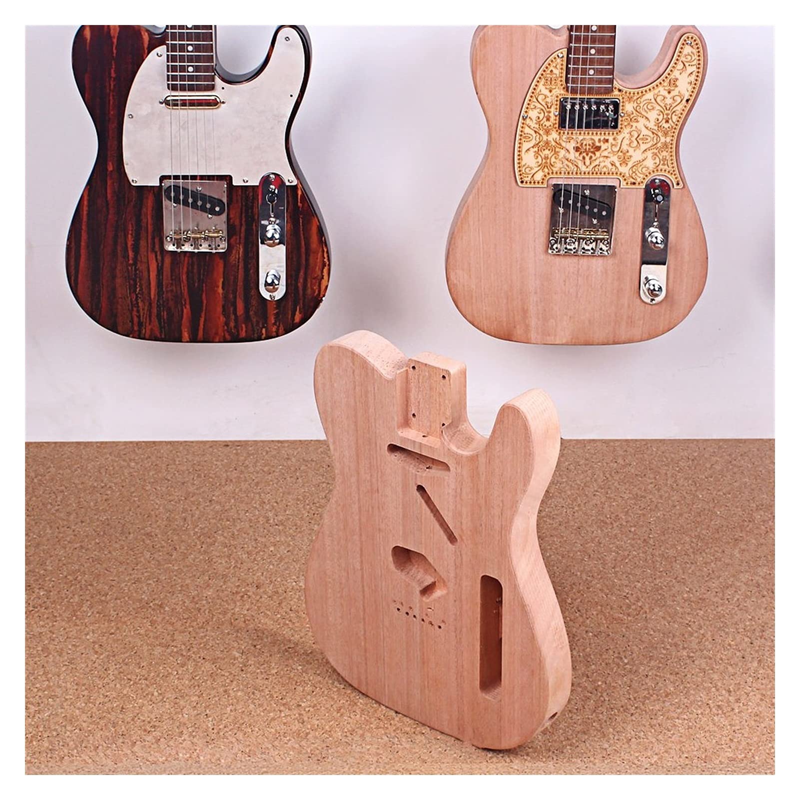 DIY Unfinished Electric Guitar Body Kit - Solid Wood TL Guitar Body for Custom Builds & Repairs - Natural Wood Color, Handmade Crafting Project for Musicians & Luthiers - Perfect for Home Studios, Music Classes & DIY Guitar Enthusiasts