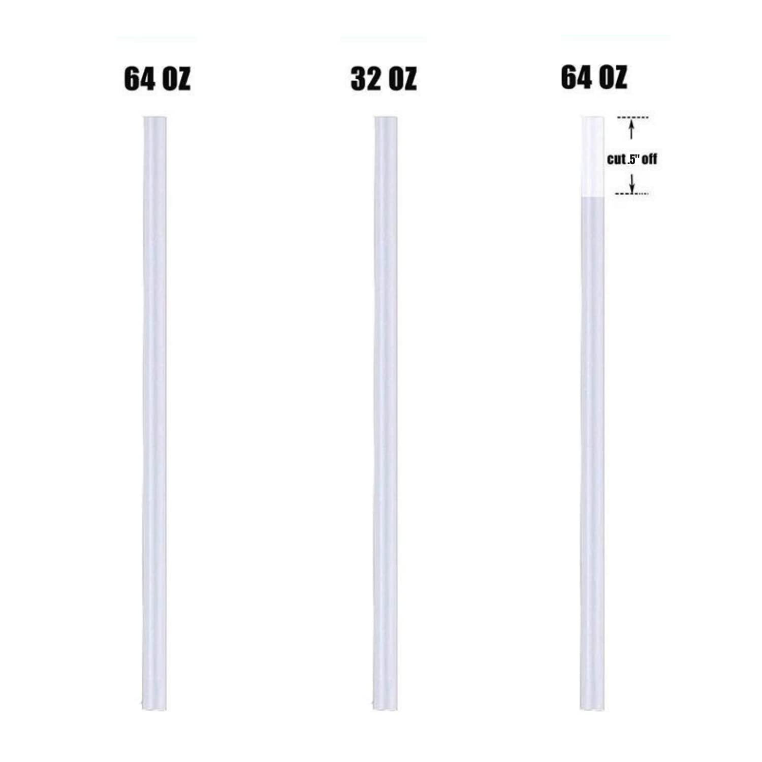 Hydro Flask Wide Mouth Water Bottle Straws - 6 Replacement Straws with 2 Brushes for Outdoor & Gym Use