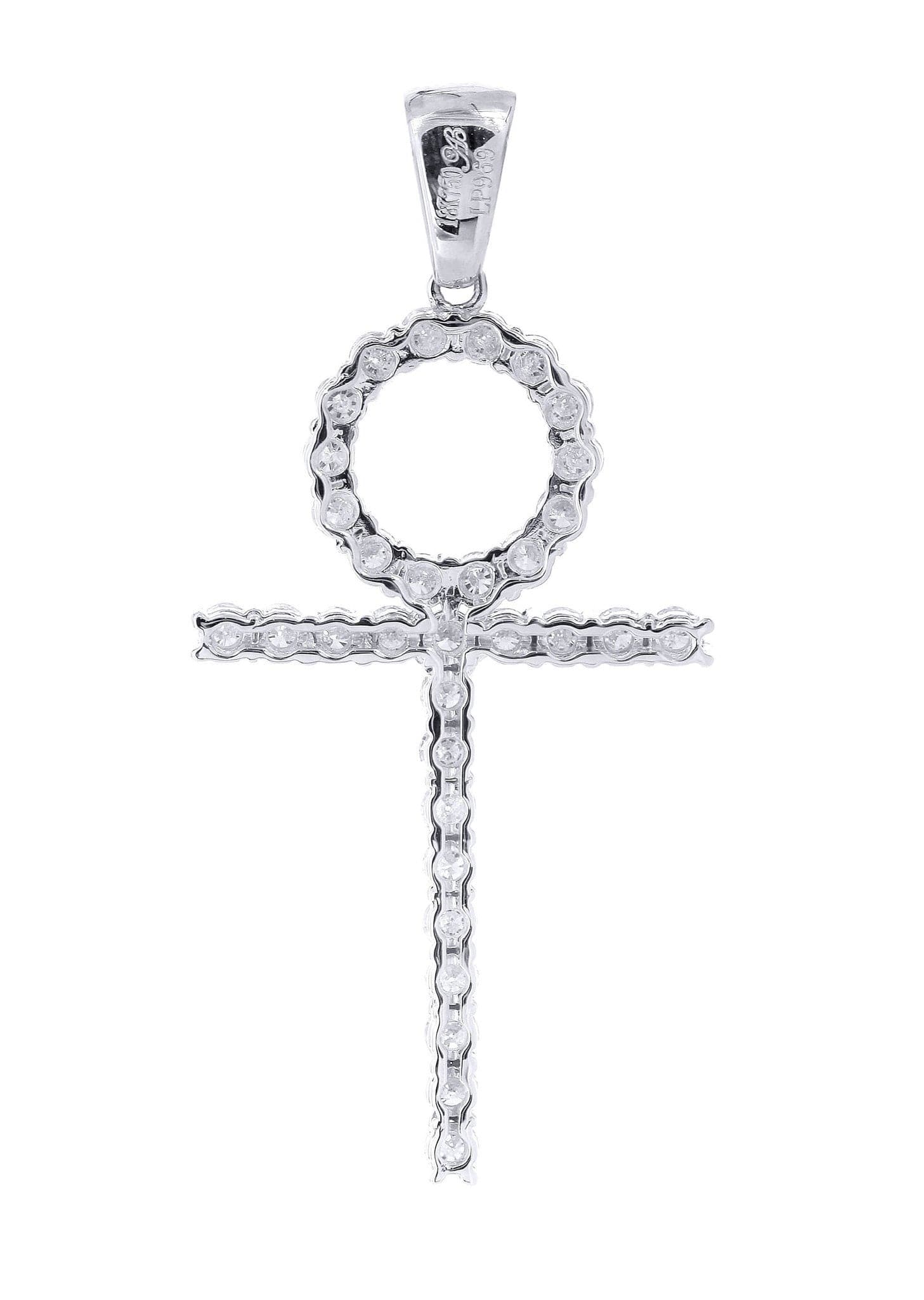 1.96 Carat Diamond Ankh Pendant Necklace - 4.52 Grams 14K Gold Egyptian Cross Jewelry for Women - Perfect for Gifts, Spiritual Protection & Everyday Wear