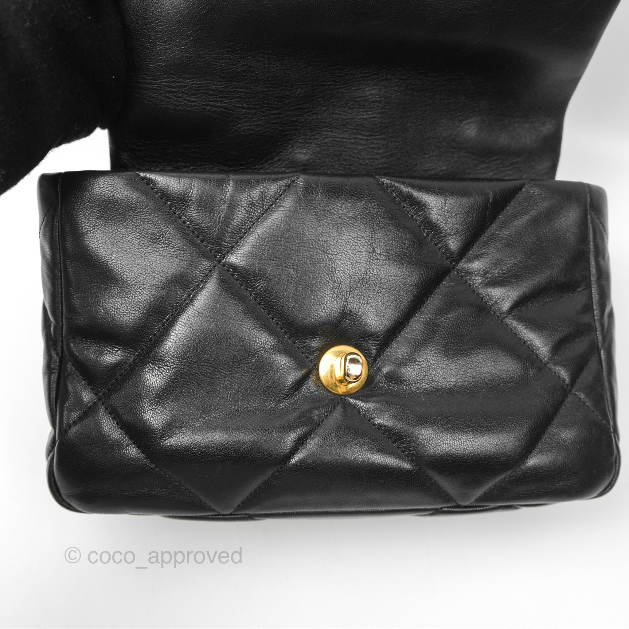 Chanel 19 Small Black Goatskin Mixed Hardware Flap Bag - Luxury Designer Handbag for Women, Perfect for Date Night & Evening Events