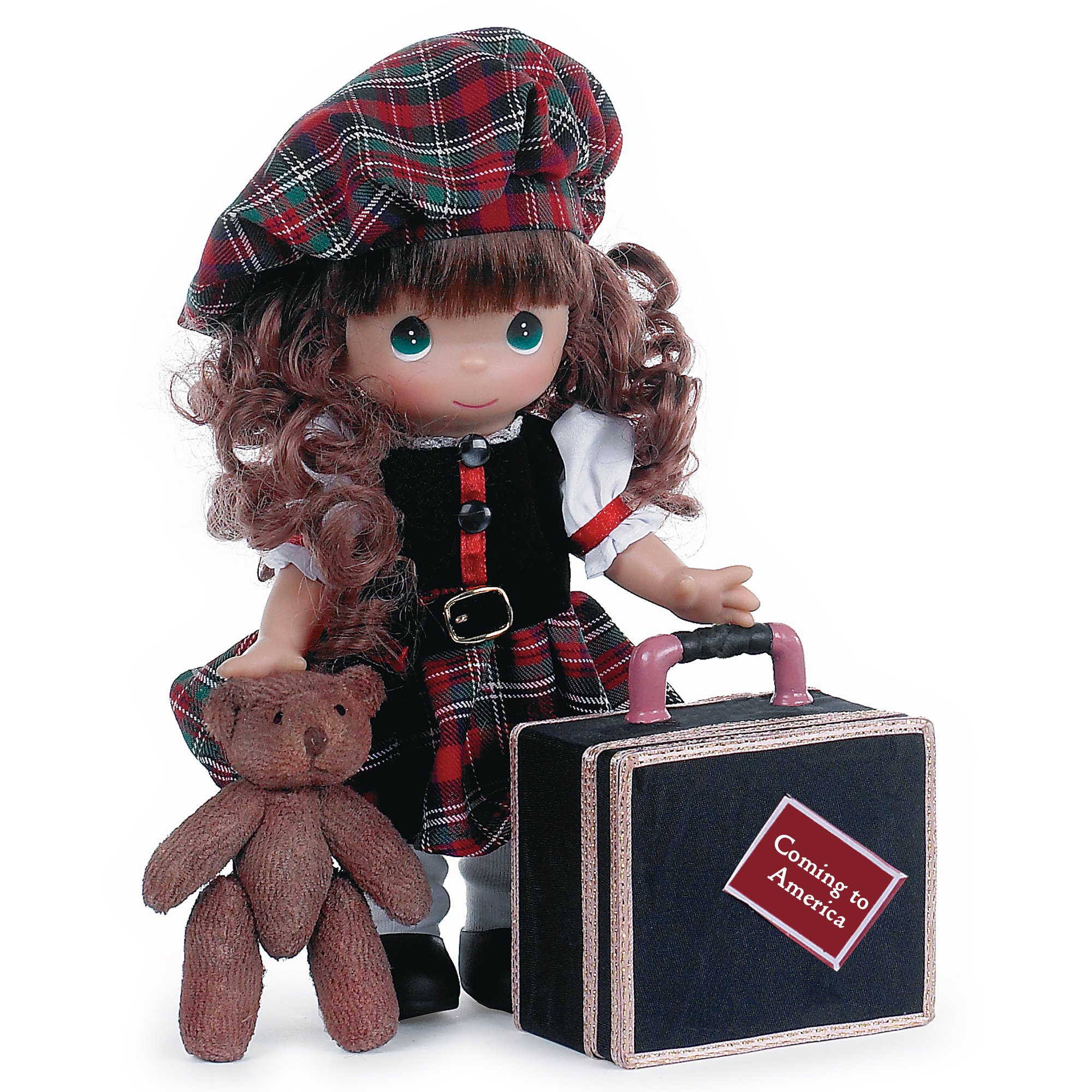 Precious Moments 'Coming to America' 12-Inch Collectible Doll by Linda Rick - Perfect for Gift Giving, Home Decor & Scottish-Themed Collections