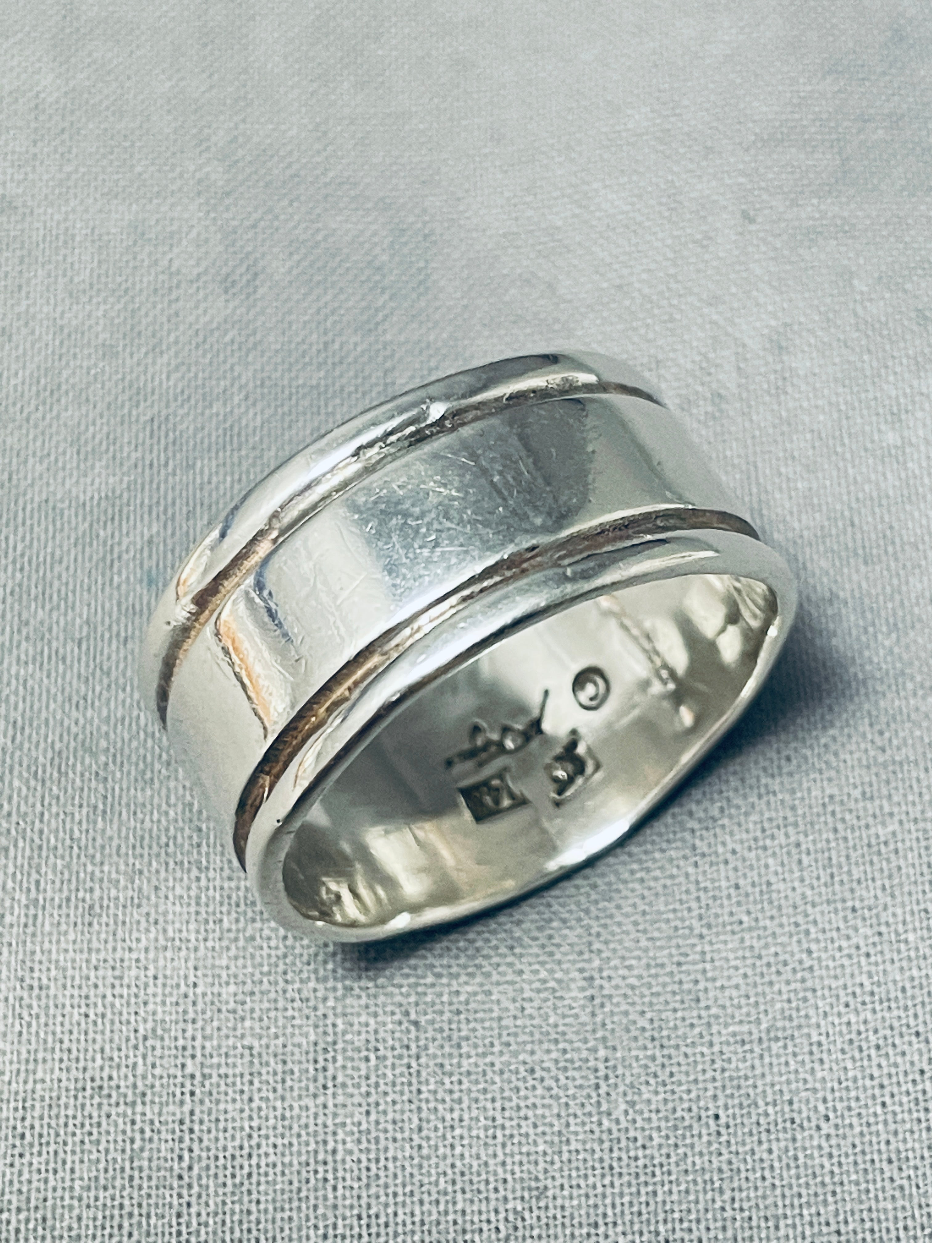 Authentic Navajo Sterling Silver & 14k Gold Ring by M. Rogers | Handmade Native American Jewelry for Women | Perfect for Weddings, Gifts & Cultural Fashion