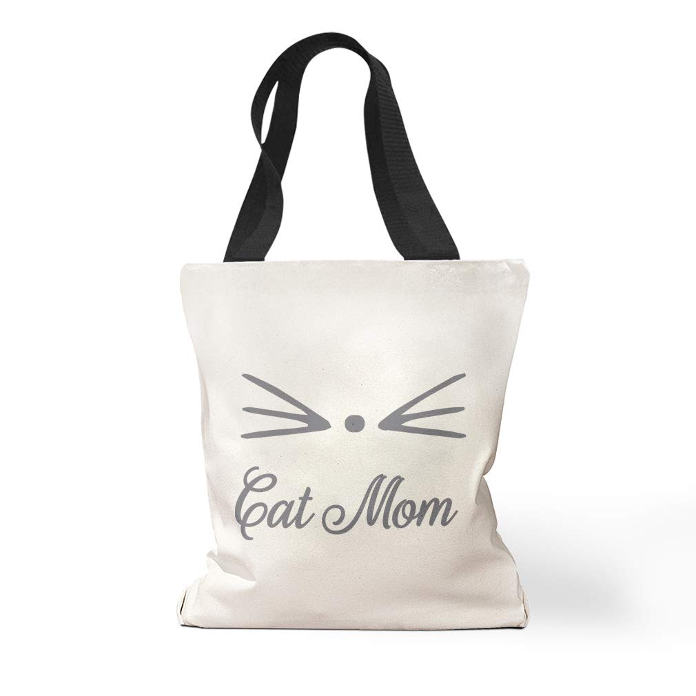 Eco-Friendly Canvas Tote Bag for Women - Reusable Shopping Bag with Cute Cat Paw & Whiskers Design - Perfect for Groceries, Beach Trips & Cat Lovers