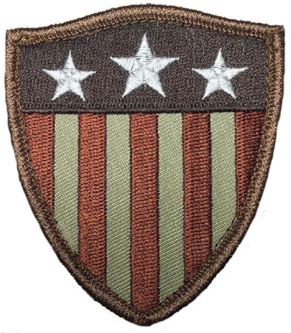USA Flag Iron on Patch - Cap America Shield with Stars and Stripes Design for Hats, Jackets & Backpacks | Patriotic Embroidered Sew-On Badge for DIY Crafts & Costumes