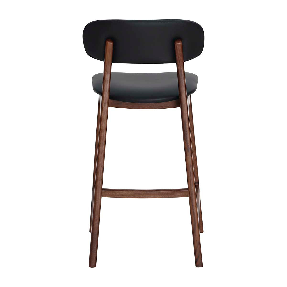 Premium Alaska Leather Bar Stool - Handcrafted Genuine Leather Counter Height Stool for Kitchen Island, Home Bar & Dining Room - Modern Rustic Decor with Adjustable Height & Comfortable Backrest