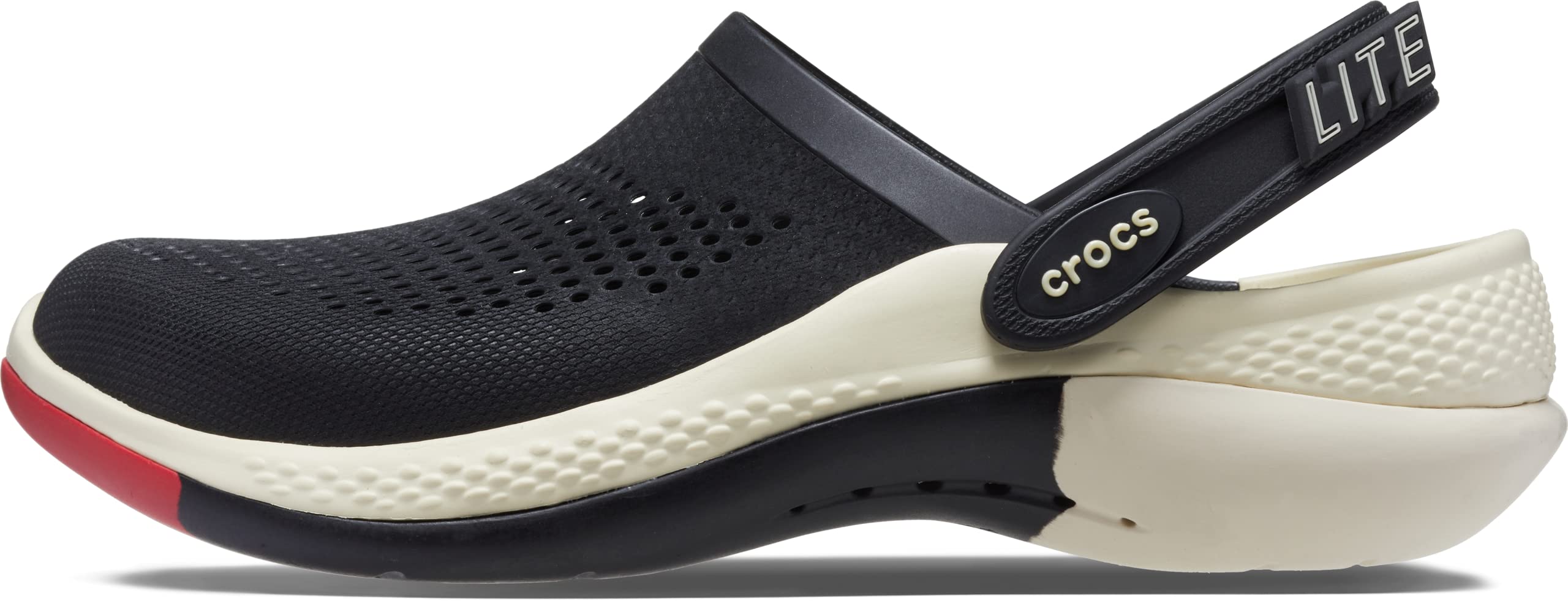 Crocs Unisex LiteRide 360 Clogs - Comfortable Slip-On Water Shoes for Men & Women, Black/Multi Color, Size 6 Men/8 Women - Perfect for Beach, Pool, Garden & Indoor Wear