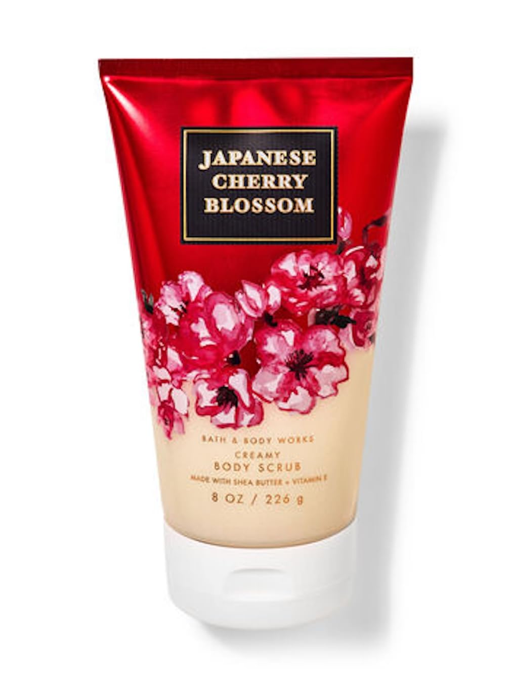 Bath & Body Works Japanese Cherry Blossom Creamy Body Scrub 8 oz - Exfoliating & Moisturizing Body Wash for Soft Skin - Perfect for Shower & Spa Relaxation