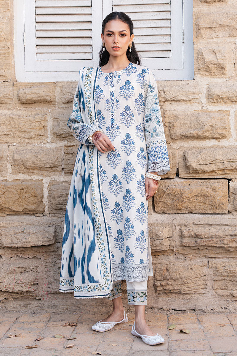 Astral Garden 3-Piece Outfit Set (Shirt, Trouser & Dupatta) for Women - Elegant Ethnic Wear for Festivals, Weddings & Special Occasions