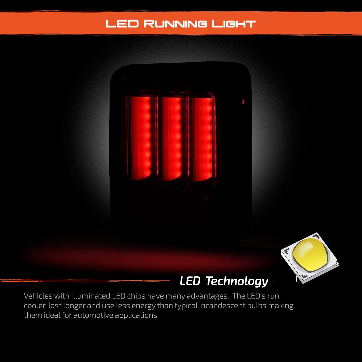 AKKON Sequential LED Tail Lights Brake Lamps Set for 2007-2018 Jeep Wrangler - Black | Enhanced Safety & Style for Off-Road Adventures & Night Driving