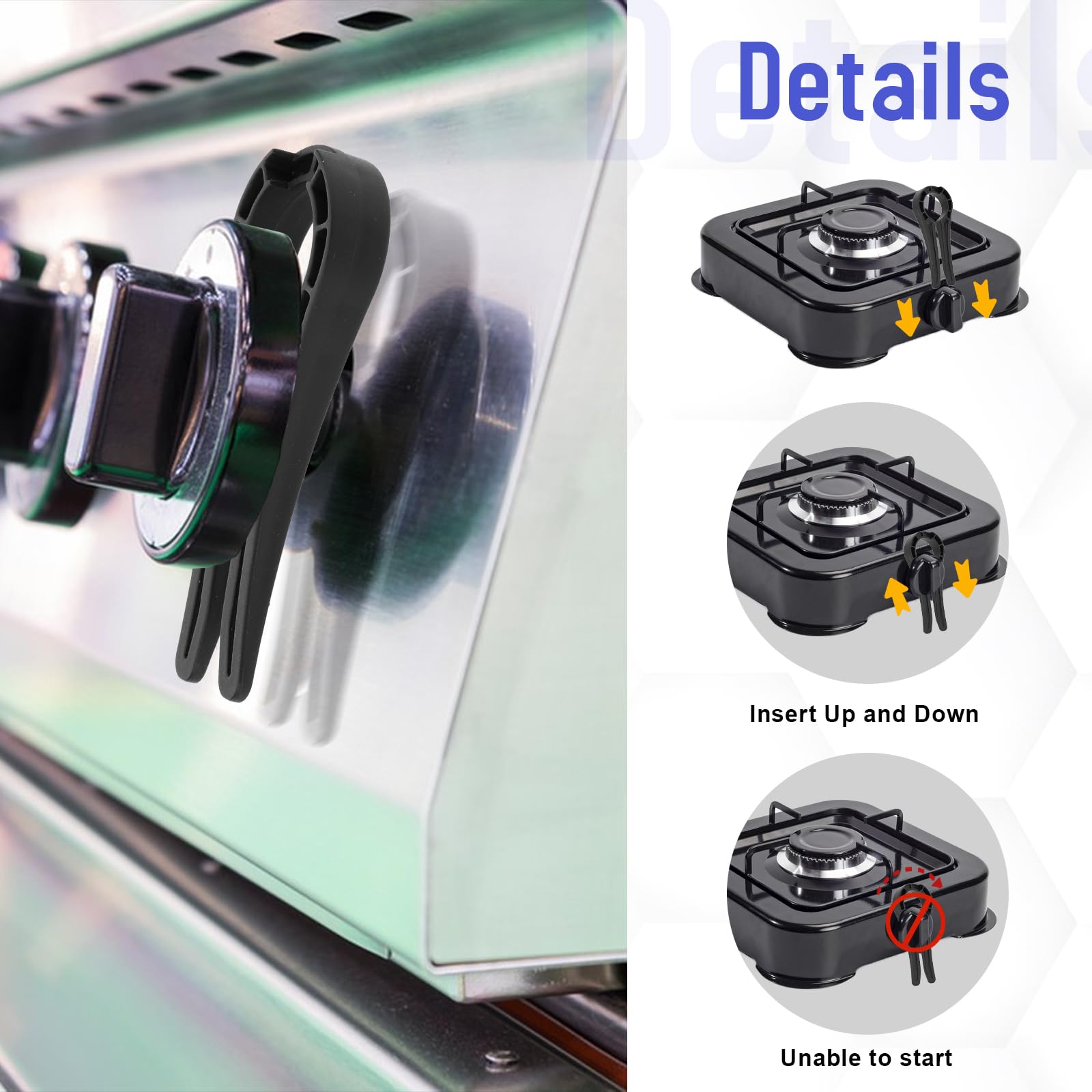 5-Pack Gas Stove Knob Locks & Oven Door Safety Covers - Childproof Kitchen Safety Guards to Prevent Kids & Pets from Turning On Stoves - Ideal for Homes with Toddlers & Curious Pets