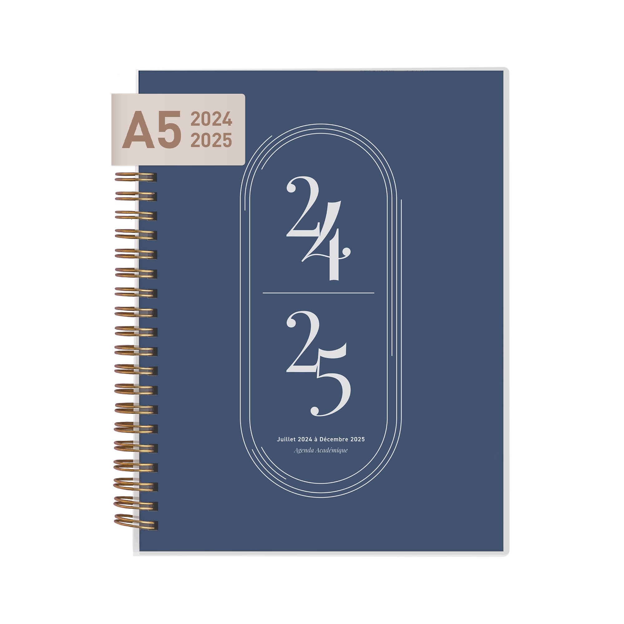 Riley's 2024-2025 Weekly & Monthly Planner - 18-Month Agenda Notebook with Soft Cover & Twin-Wire Binding (8