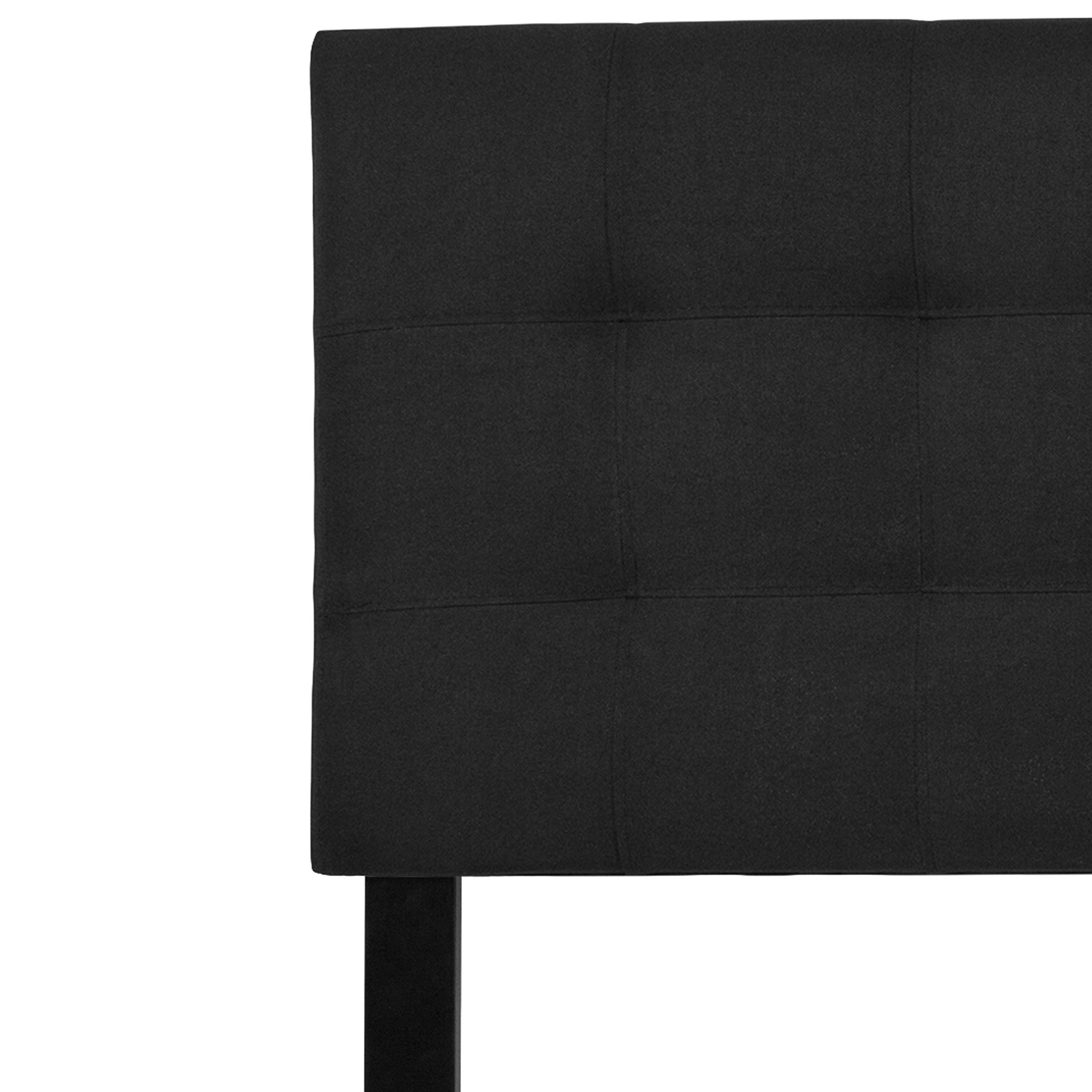 Flash Furniture Bedford Tufted Upholstered King Size Headboard - Black Fabric Upholstery for Luxurious Bedroom Decor | Perfect for Master Bedrooms & Guest Rooms
