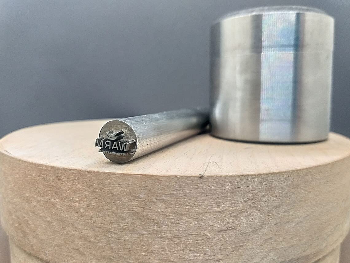 Custom Blacksmith & Knife Maker Steel Stamps - Personalized Logo Touchmark for Metalworking & Leather Crafts | Perfect for Branding Handmade Knives, Tools & Metal Art Projects