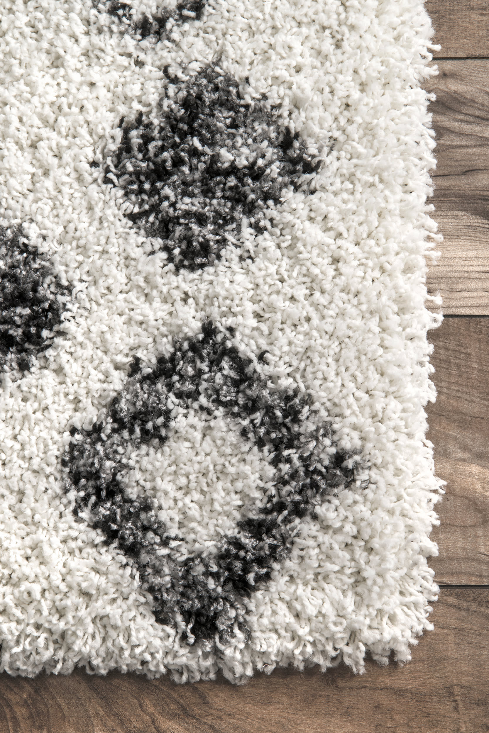 Premium Expo Shag Diamond Area Rug - Soft Plush Grey Carpet for Living Room, Bedroom & Nursery - Cozy & Stylish Home Decor