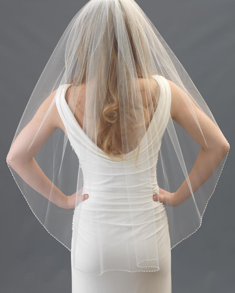 Clara Beaded Wedding Veil - Elegant Crystal Bridal Hair Accessory for Bride, Bridesmaid & Formal Occasions