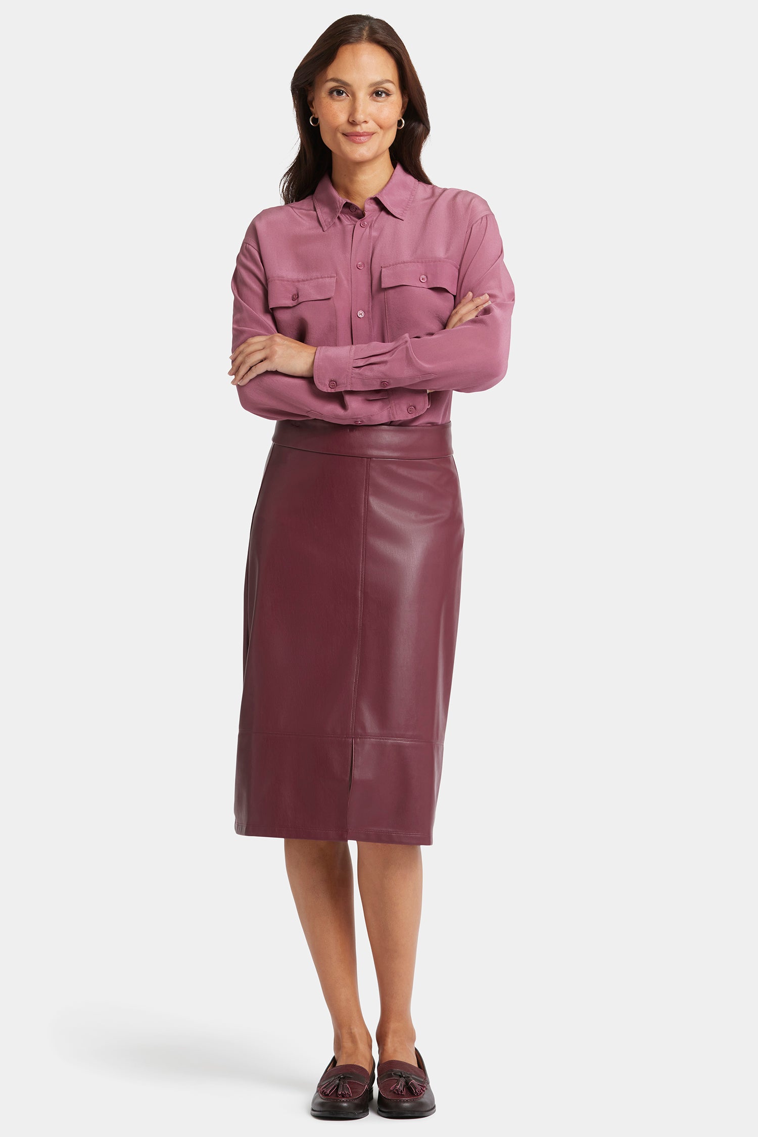 Stylish Faux Leather A-Line Skirt for Women - Trendy High Waist Mini Skirt for Party, Club & Night Out - Perfect for Casual, Office & Date Night